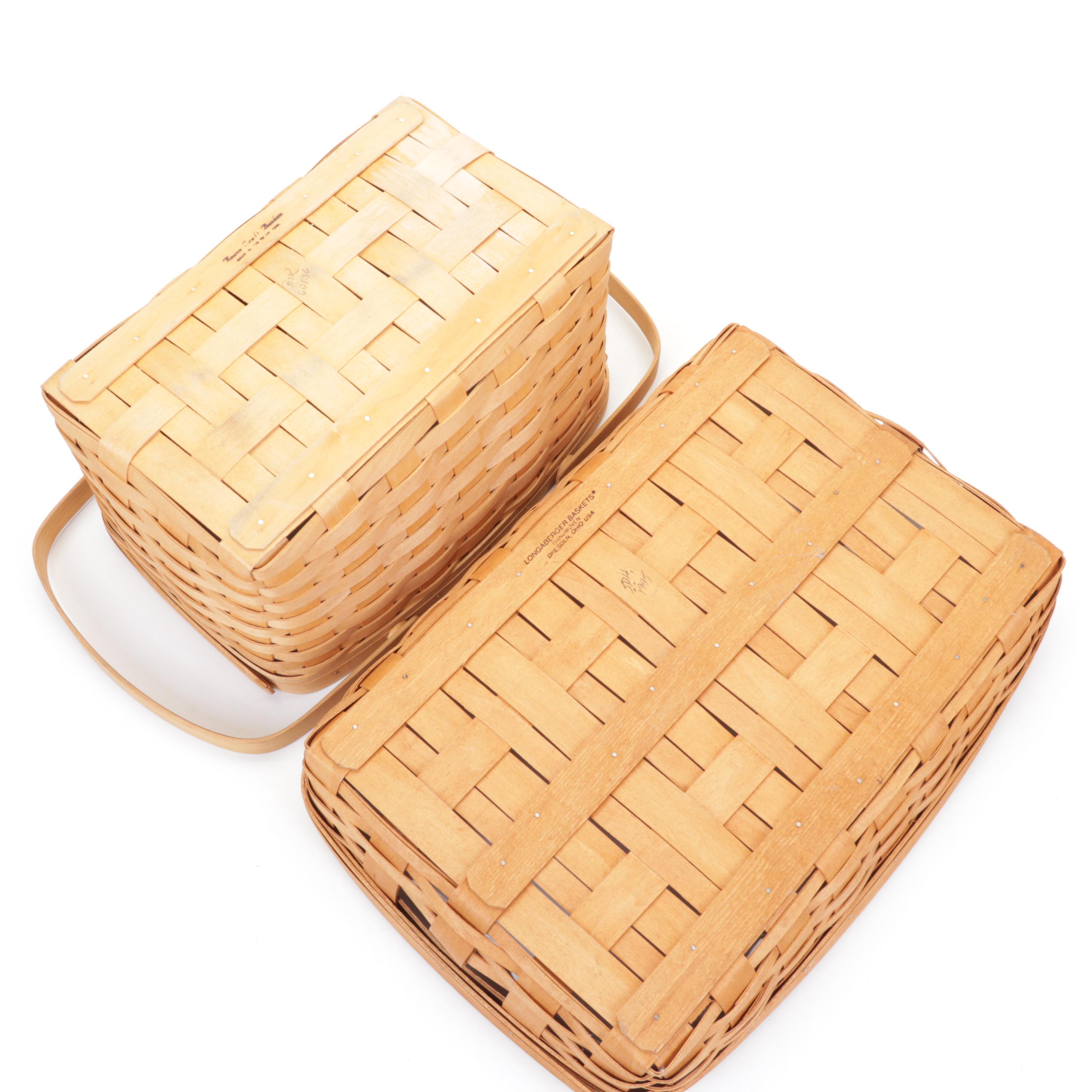 Longaberger and Royce Craft Basket Collection With Liners