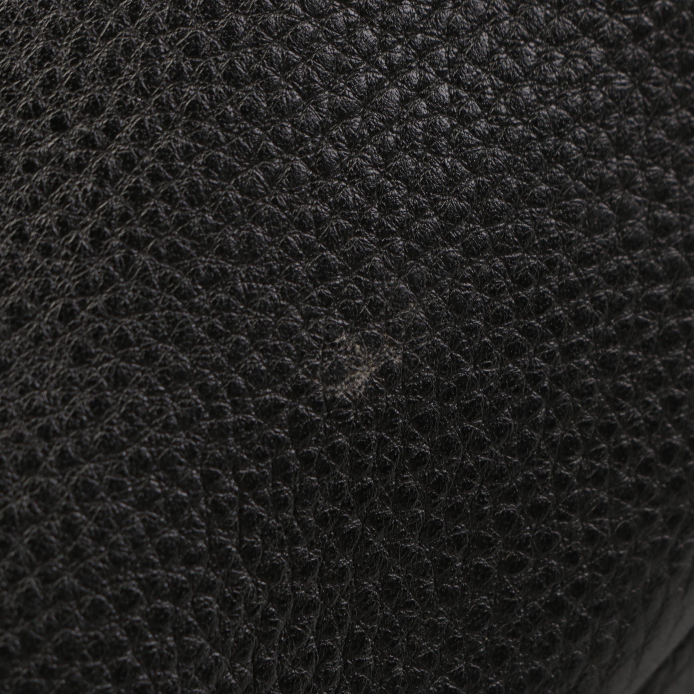 Prada Large Shoulder Tote Bag in Black Deerskin Leather