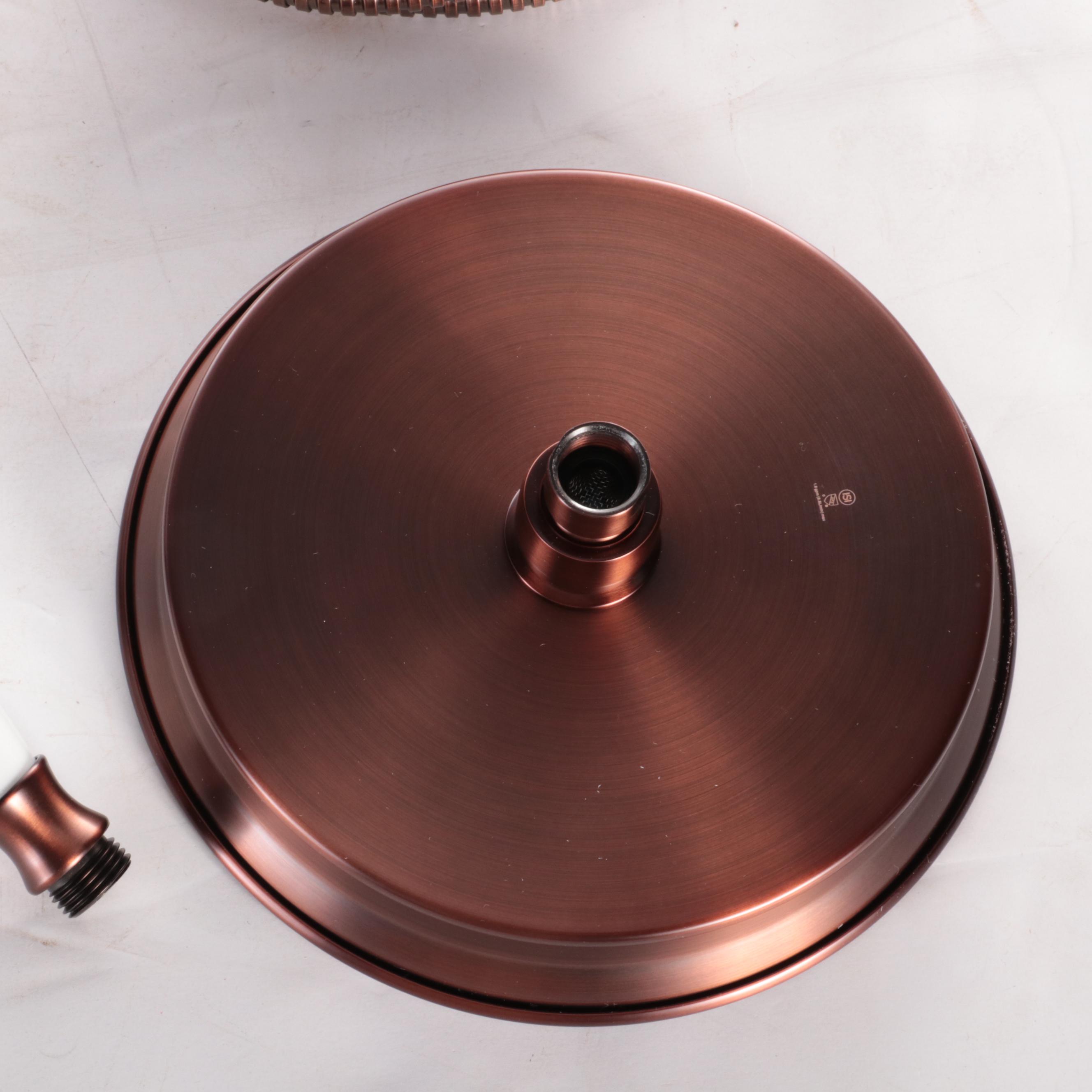 Thermostatic Exposed Pipe Shower with Hand Shower in Oil Rubbed Bronze Finish