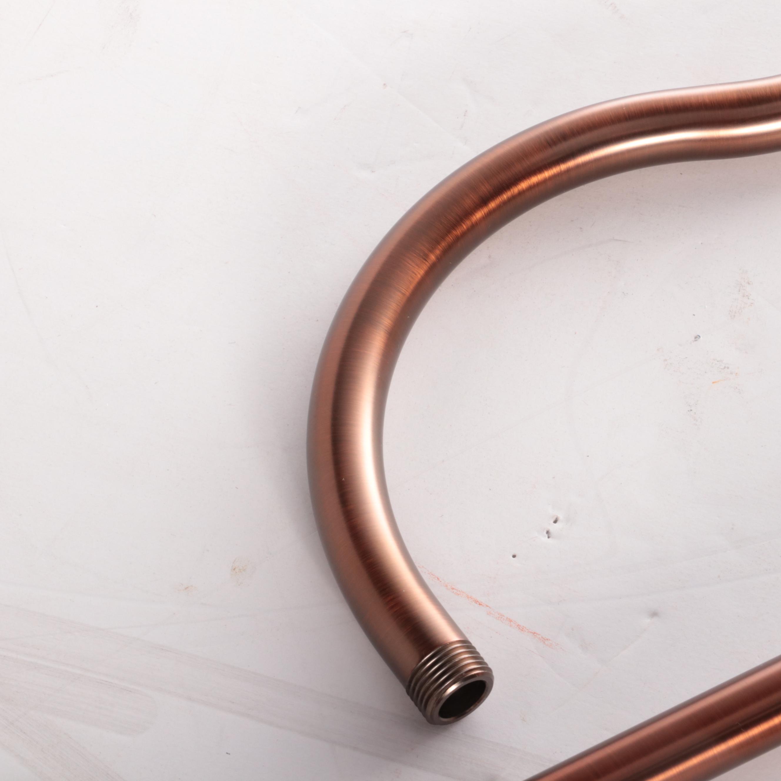 Thermostatic Exposed Pipe Shower with Hand Shower in Oil Rubbed Bronze Finish