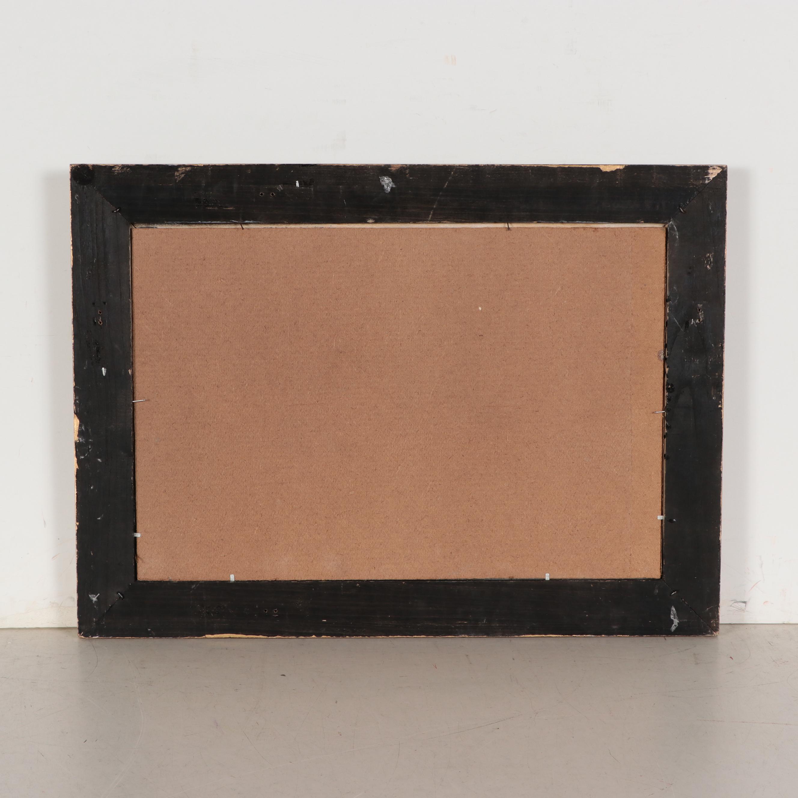 James Isaiah Lewis Landscape Oil Painting of River, Early 20th Century