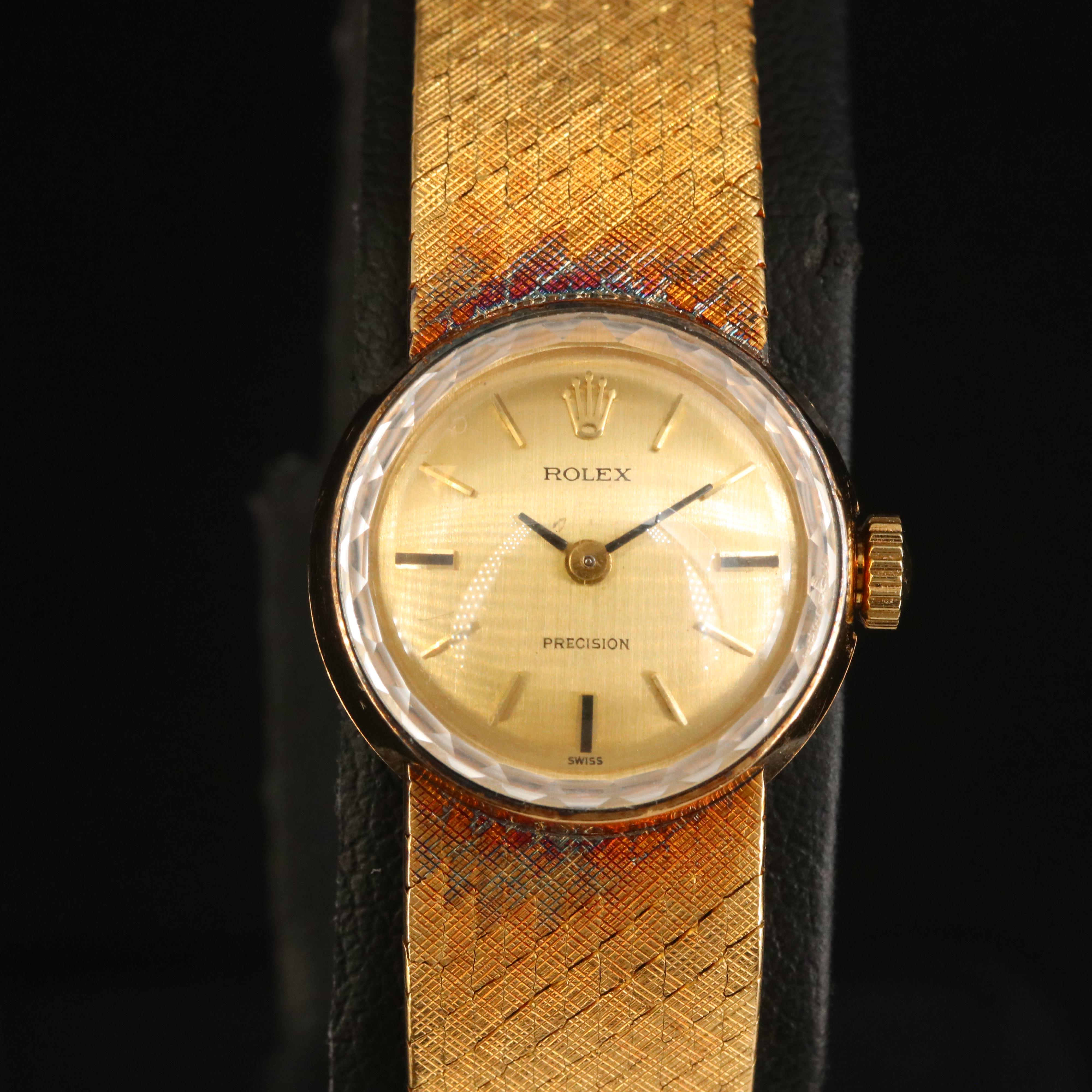 18K Rolex Precision Stem Wind Watch