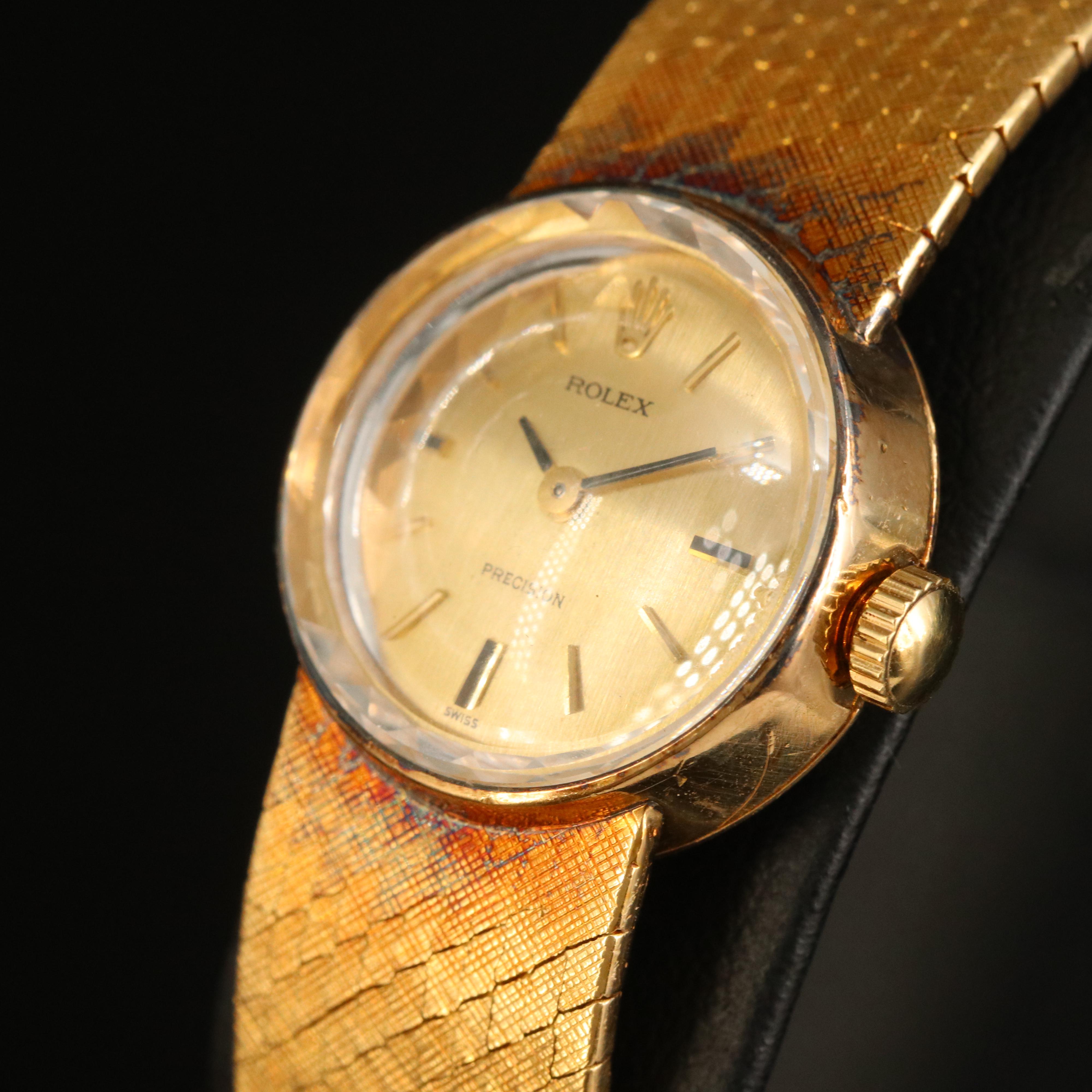 18K Rolex Precision Stem Wind Watch