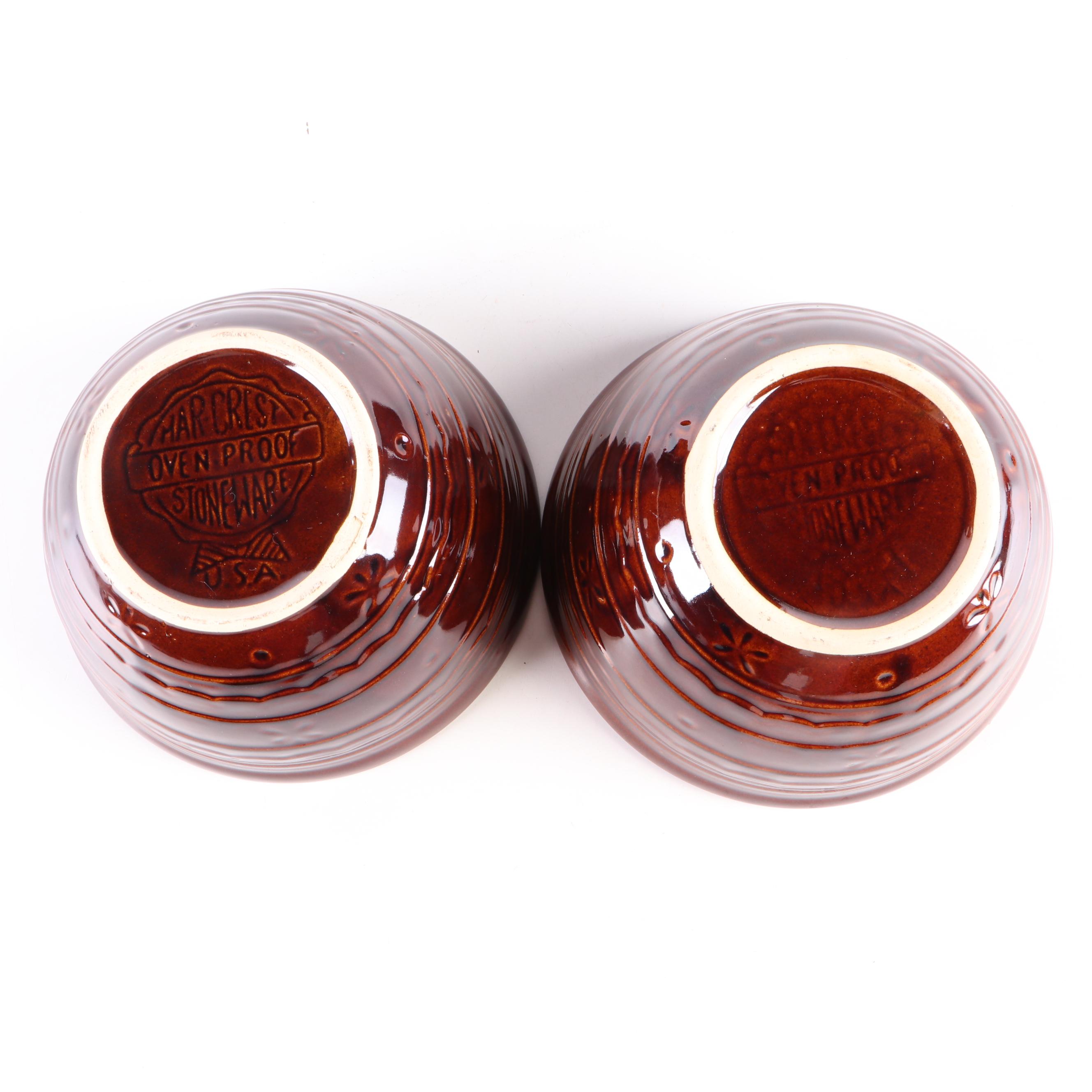 Mar-Crest Stoneware Mixing Bowls and Casseroles