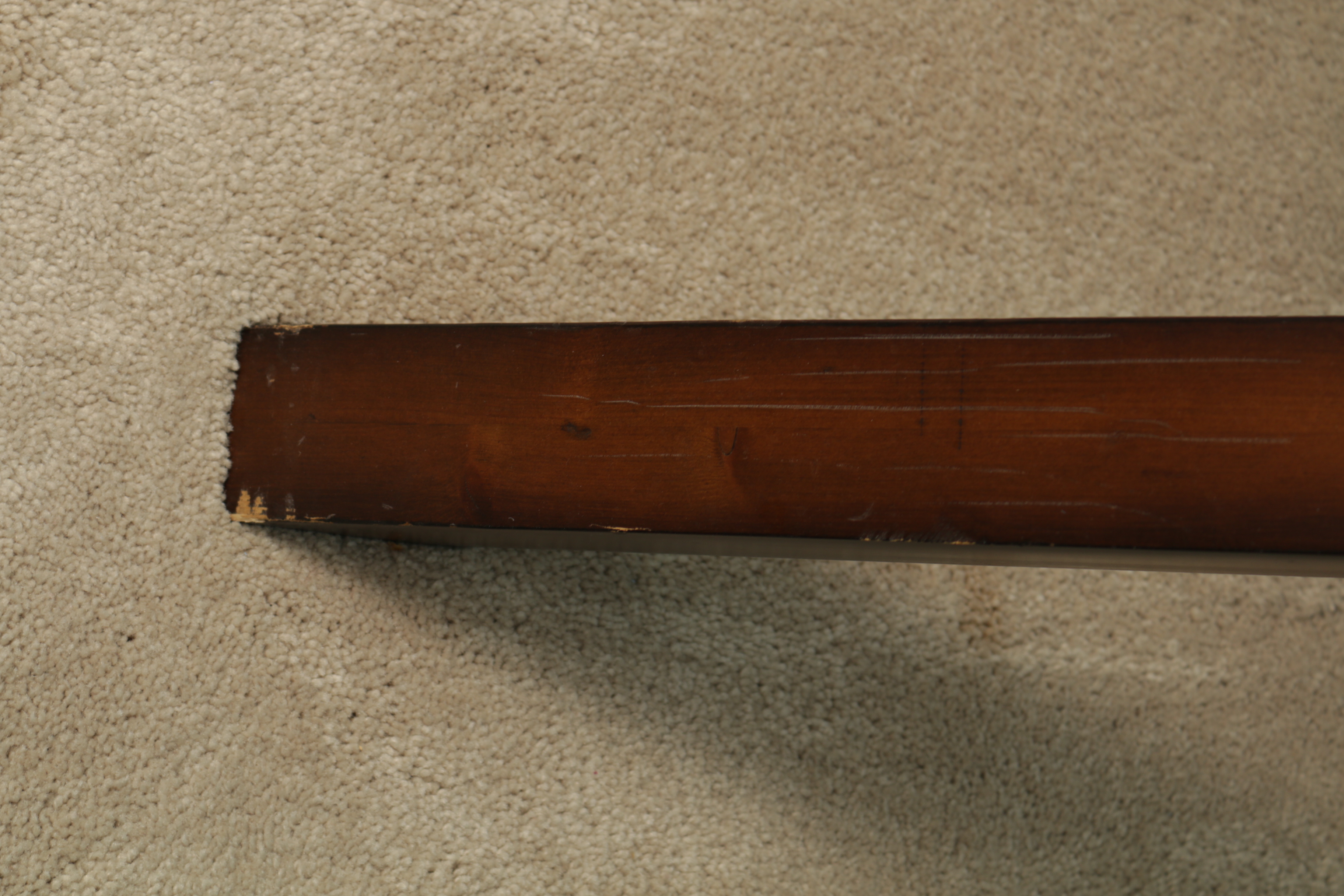 Pottery Barn "Ava" Glass Top Desk with Wooden Trestle Base