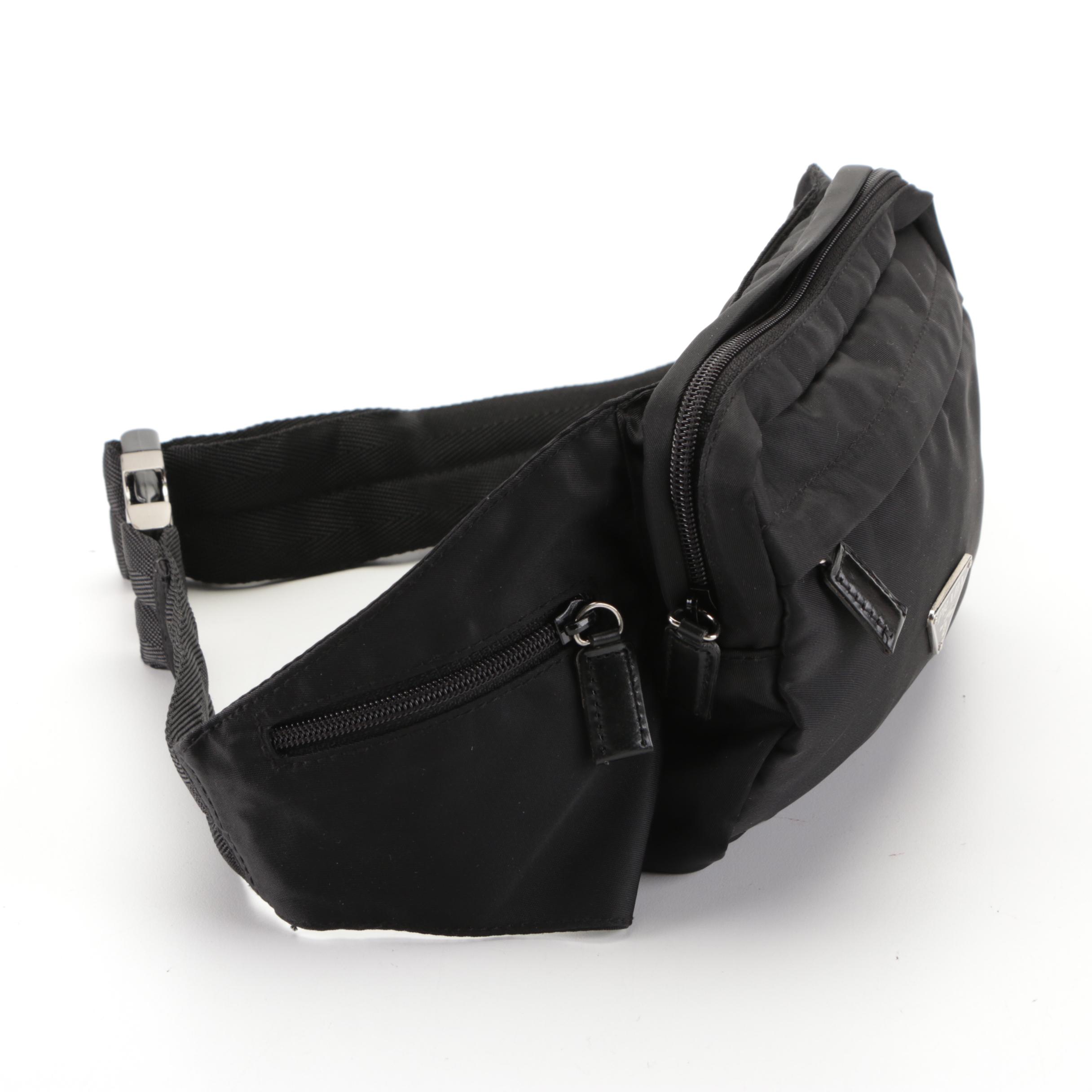Prada Tessuto Belt Bag in Black Nylon