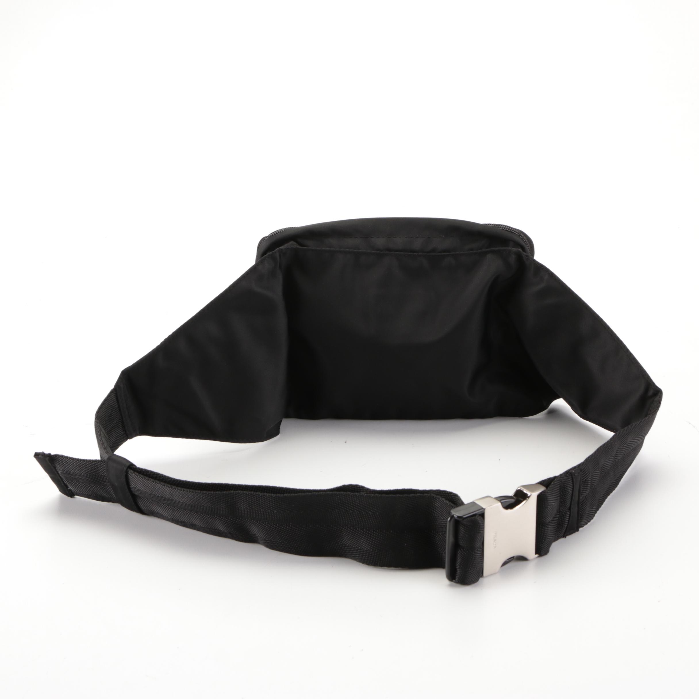 Prada Tessuto Belt Bag in Black Nylon