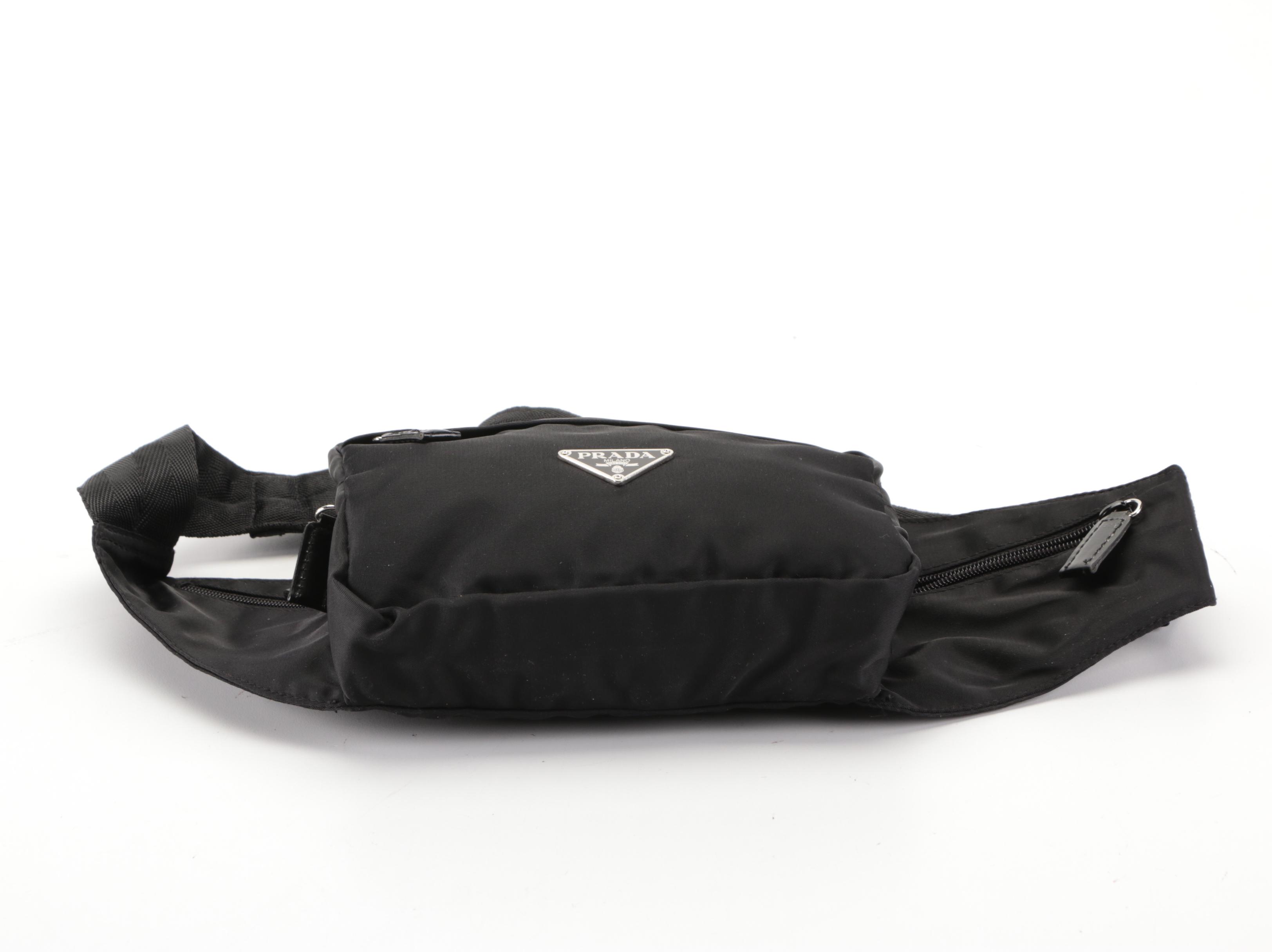 Prada Tessuto Belt Bag in Black Nylon