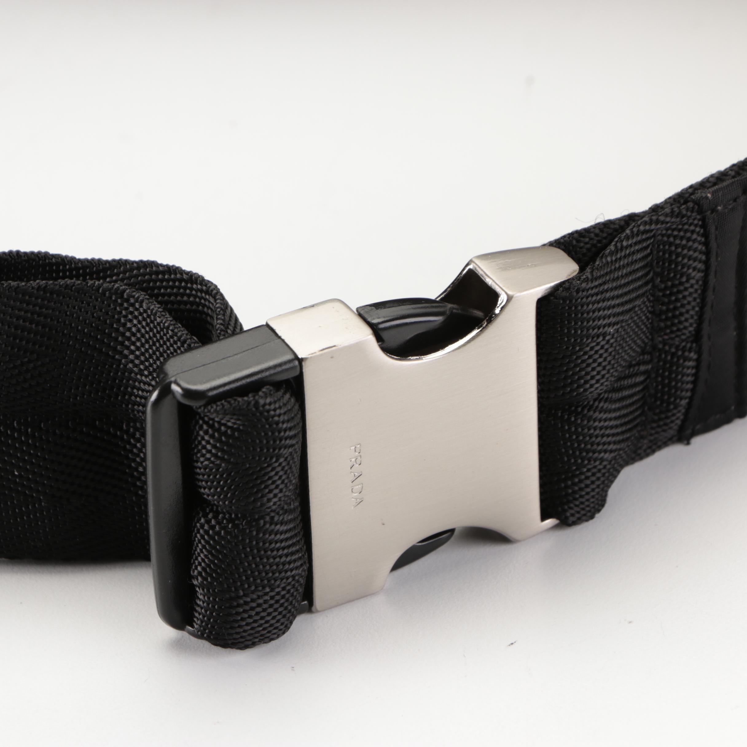 Prada Tessuto Belt Bag in Black Nylon