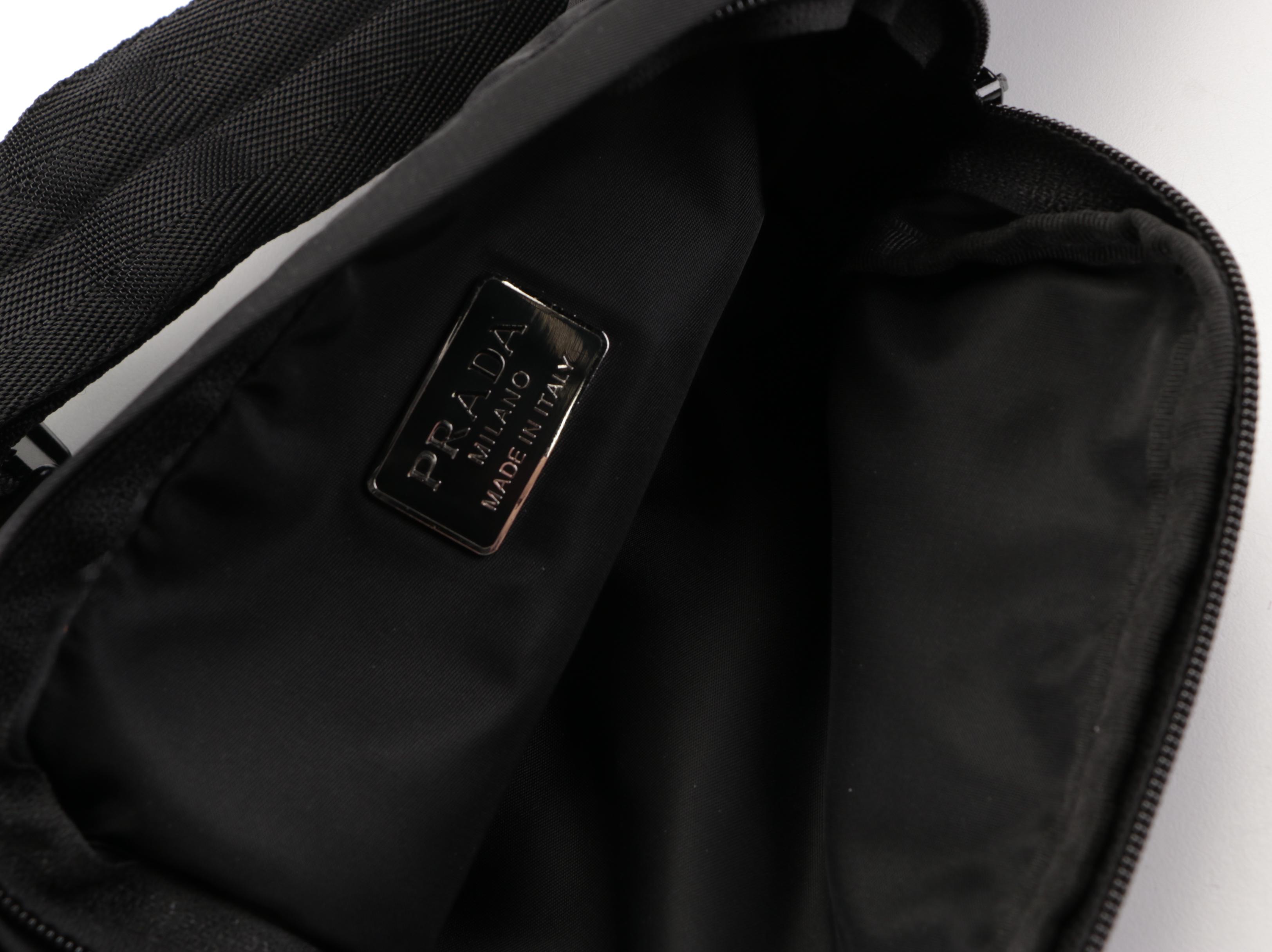 Prada Tessuto Belt Bag in Black Nylon