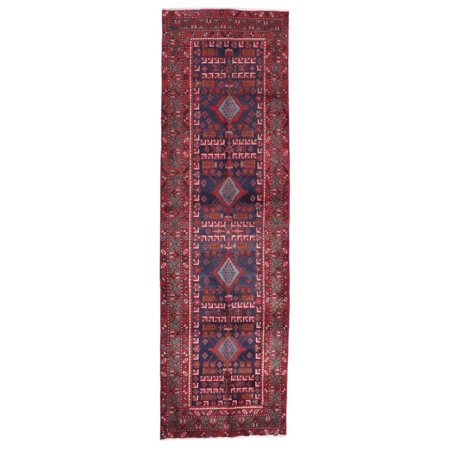 3'2 x 10'1 Hand-Knotted Persian Meshkin Long Rug