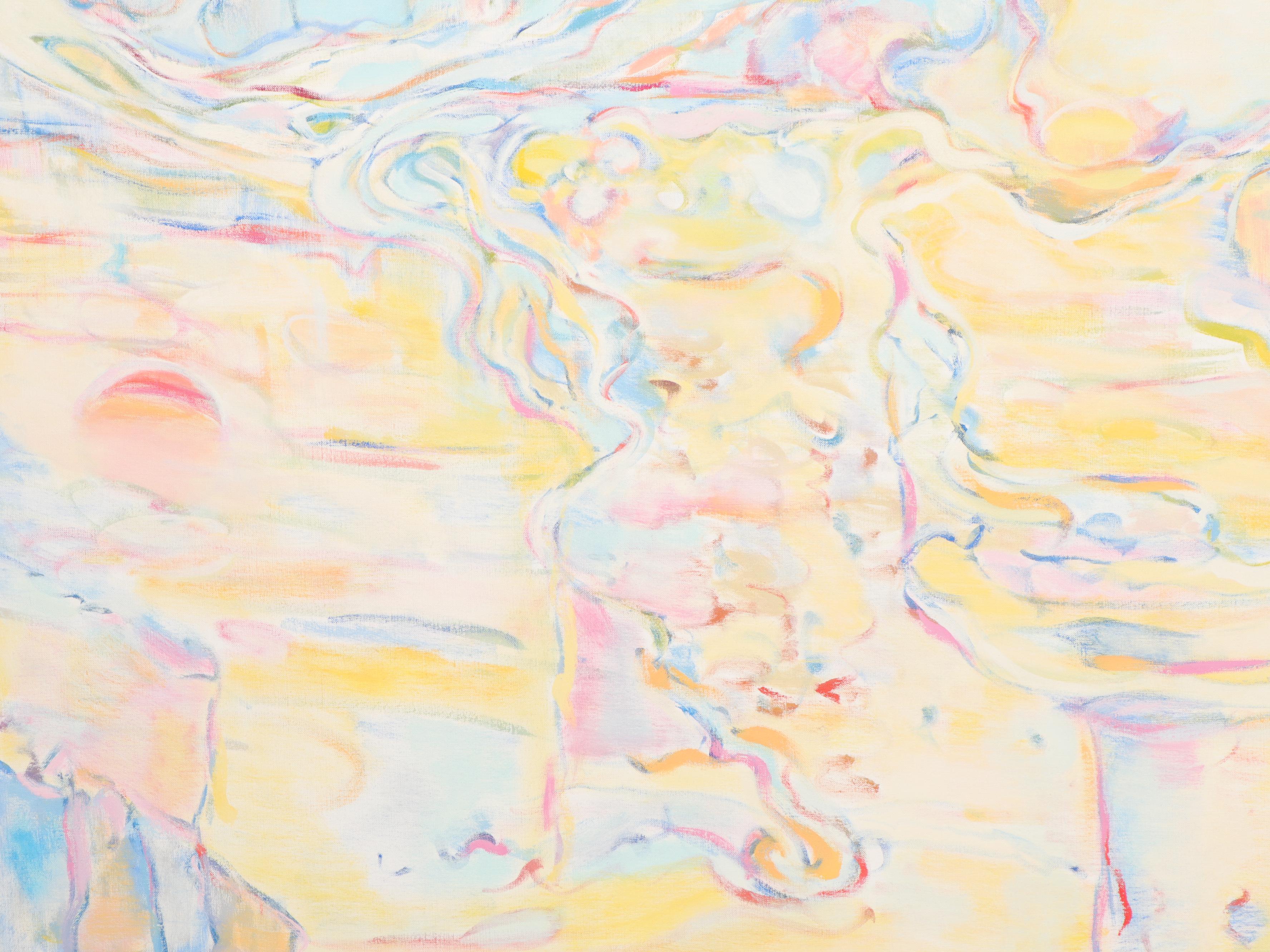 Ronald D. Newman Large-Scale Landscape Oil Painting "Angelic View"