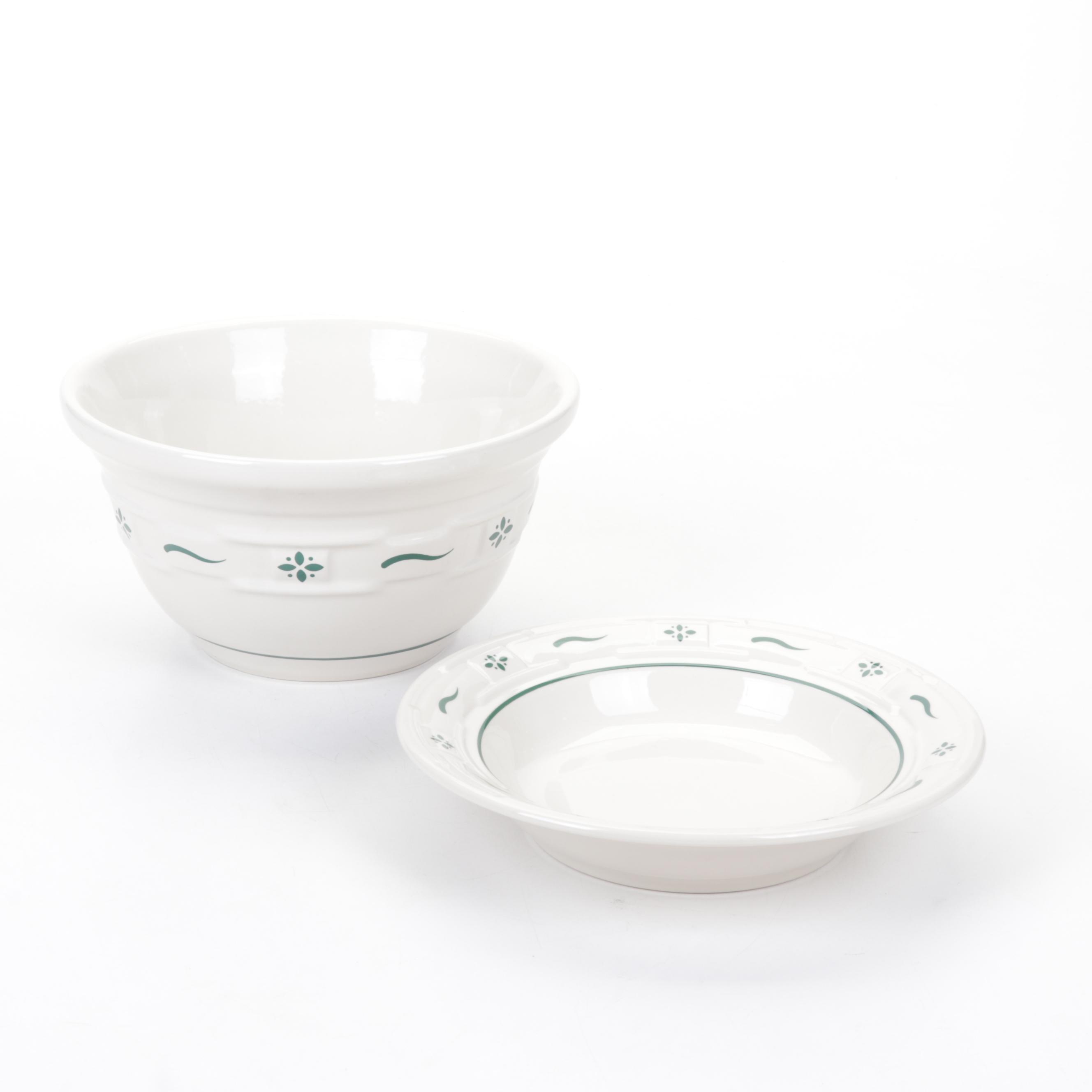 Longaberger "Woven Traditions Heritage Green" Dinnerware