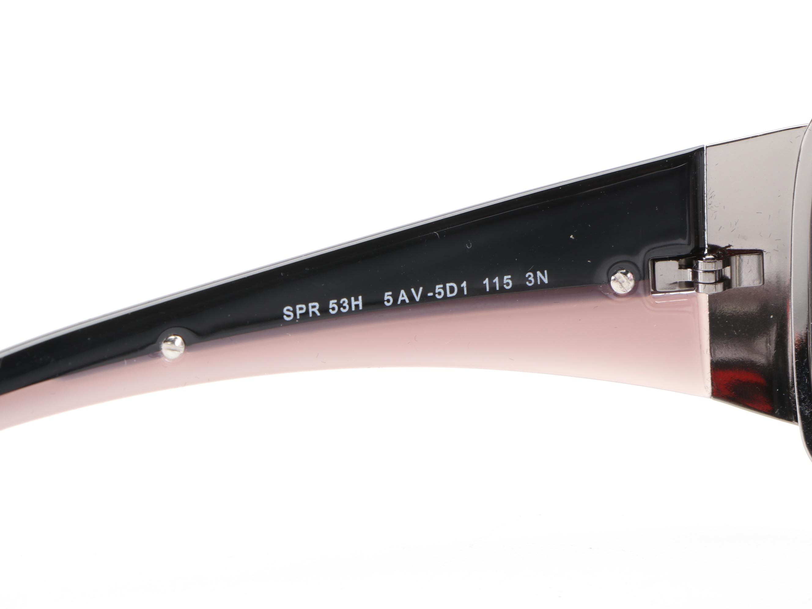 Prada SPR 53H Shield Wrap Sunglasses with Case