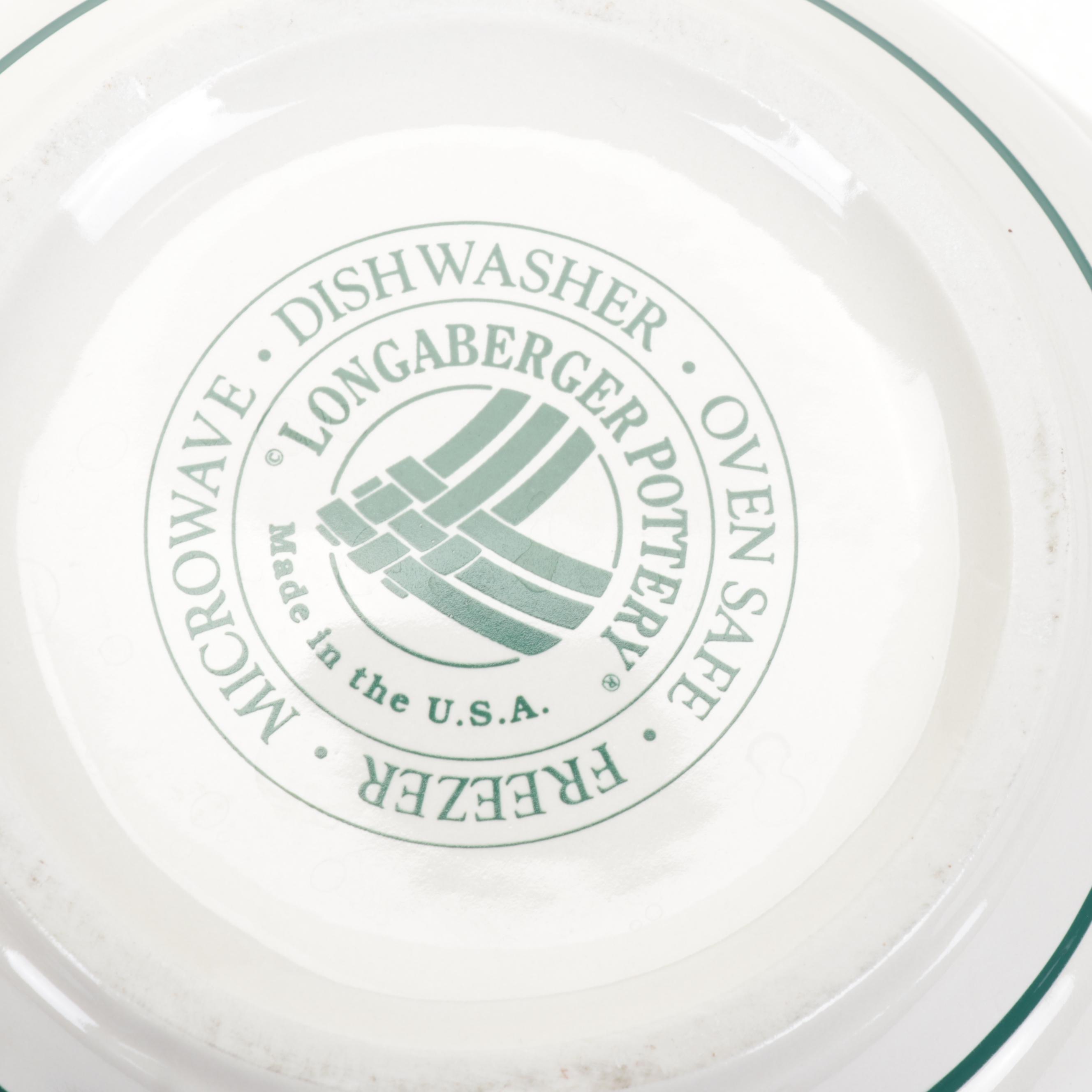 Longaberger "Woven Traditions Heritage Green" Dinnerware