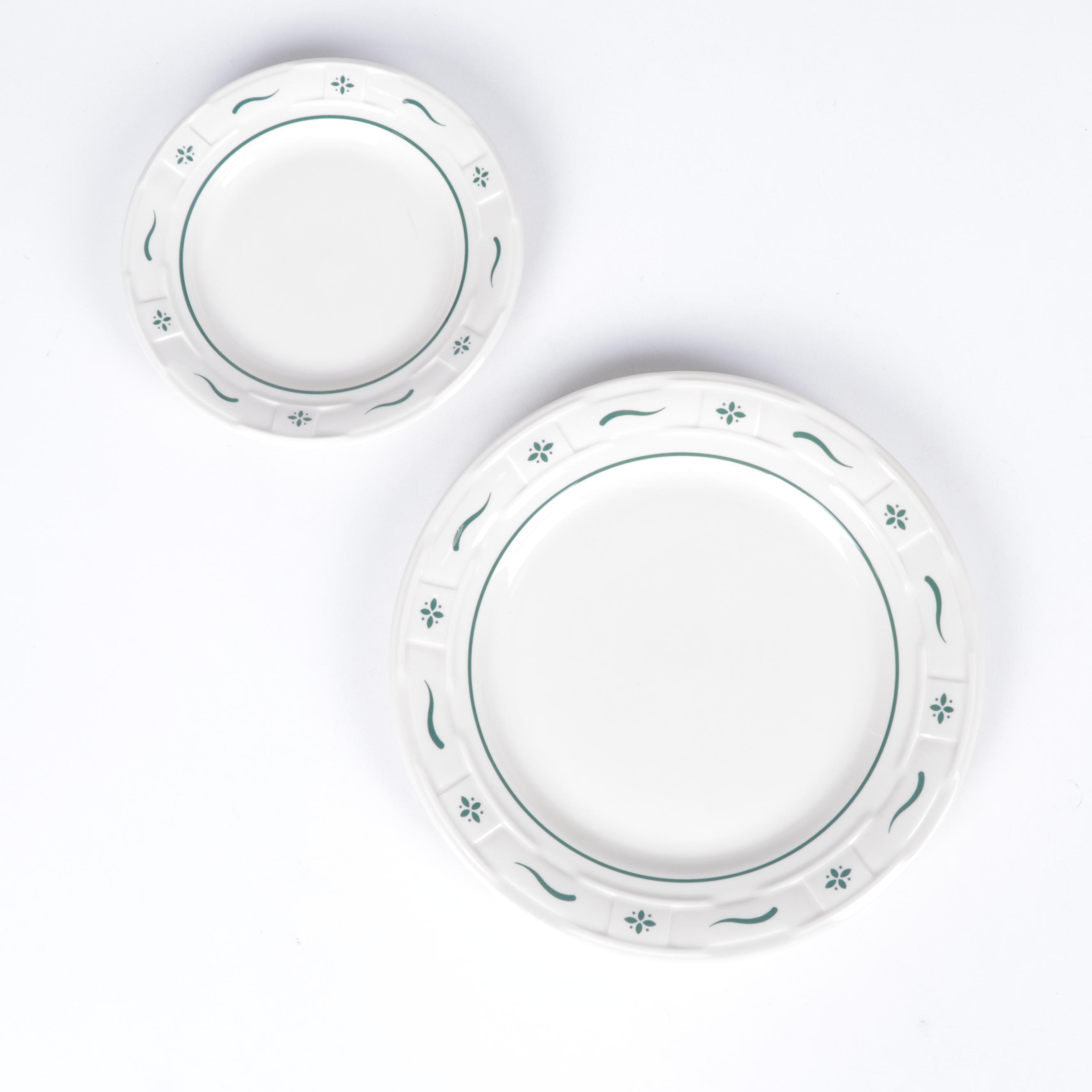 Longaberger "Woven Traditions Heritage Green" Dinnerware