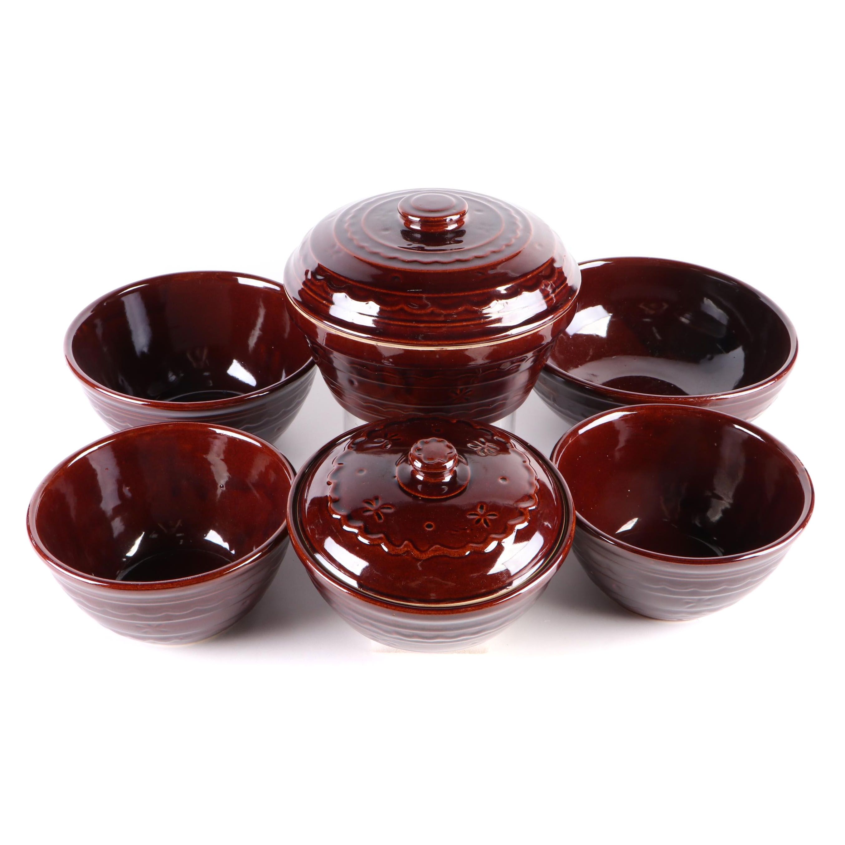 Mar-Crest Stoneware Mixing Bowls and Casseroles