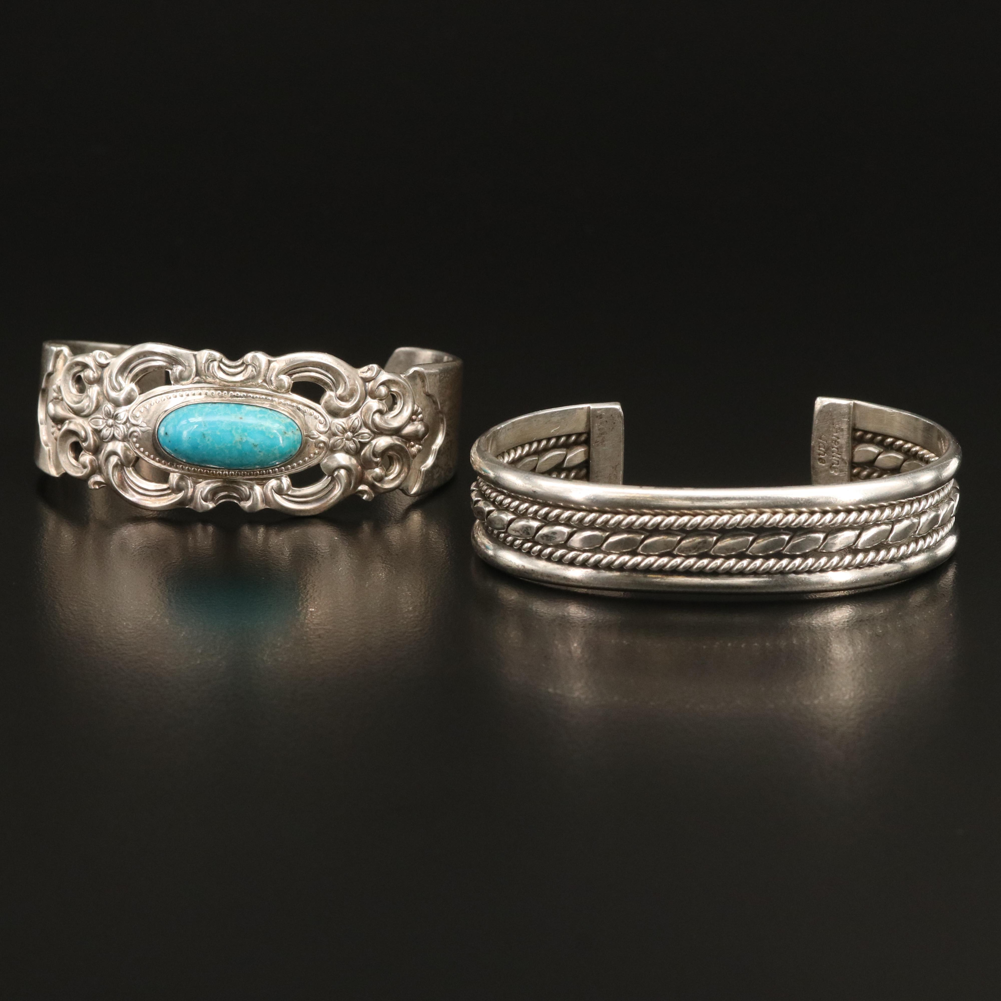 Towle Grand Duchess Turquoise Cuff with Signed Southwestern Cuff