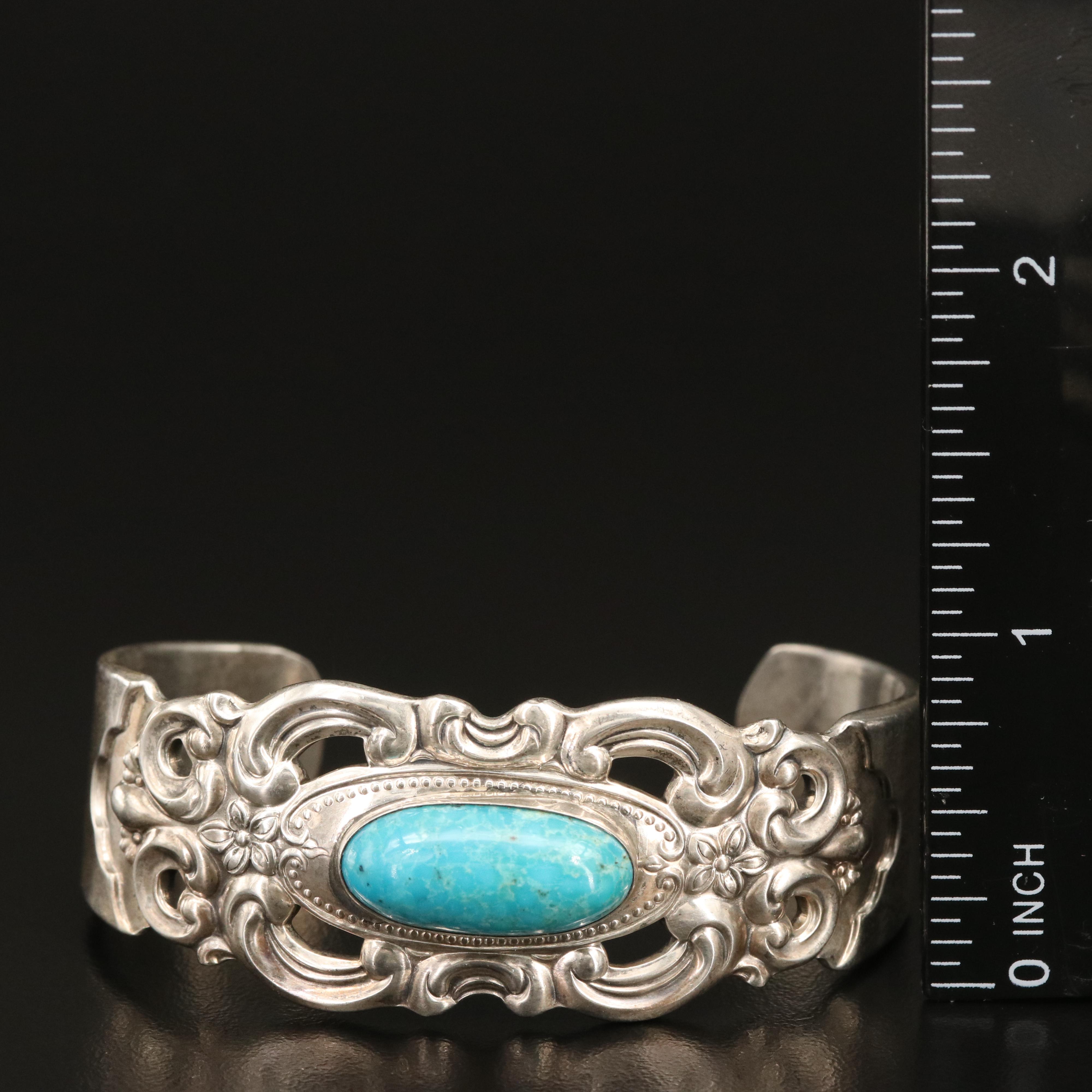 Towle Grand Duchess Turquoise Cuff with Signed Southwestern Cuff