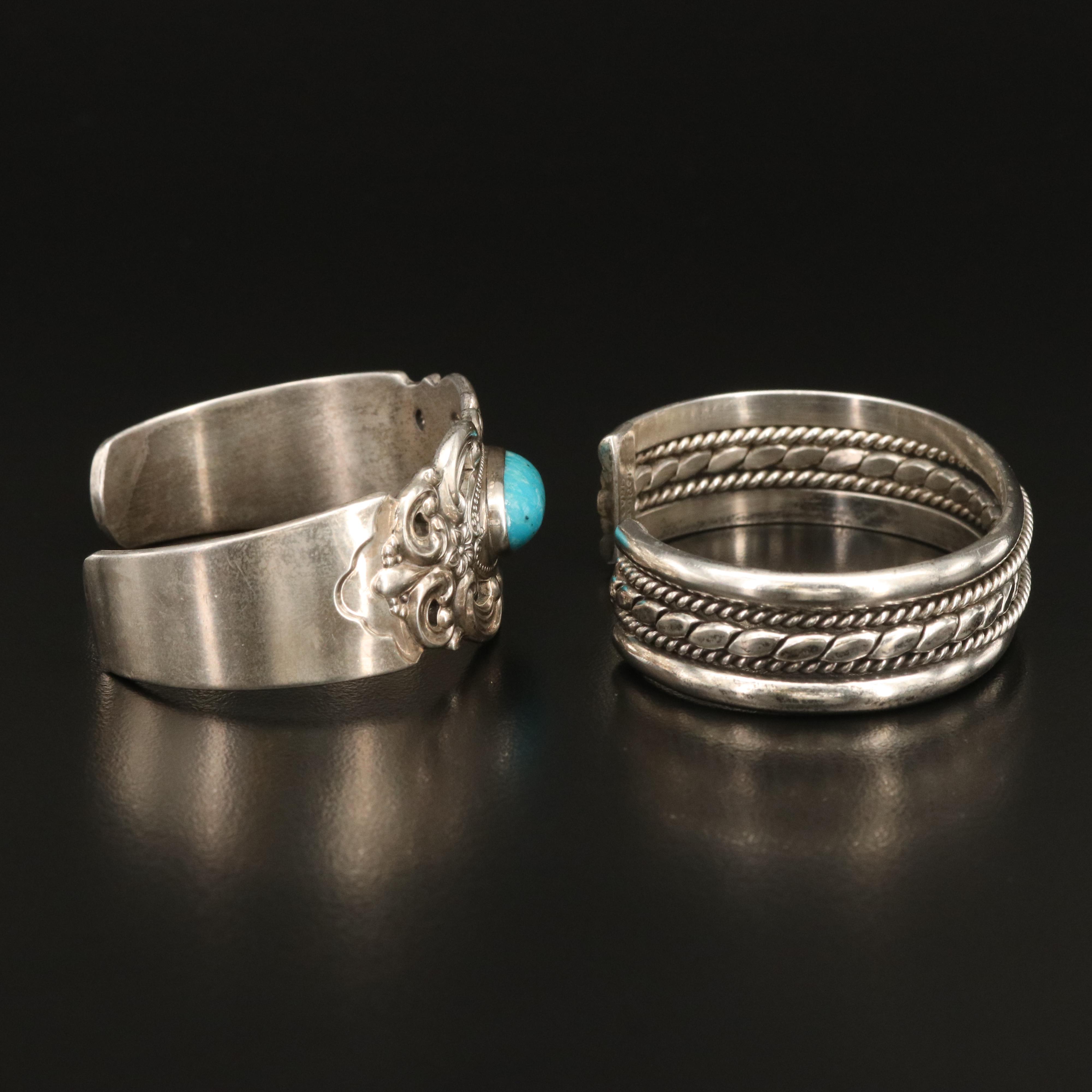 Towle Grand Duchess Turquoise Cuff with Signed Southwestern Cuff