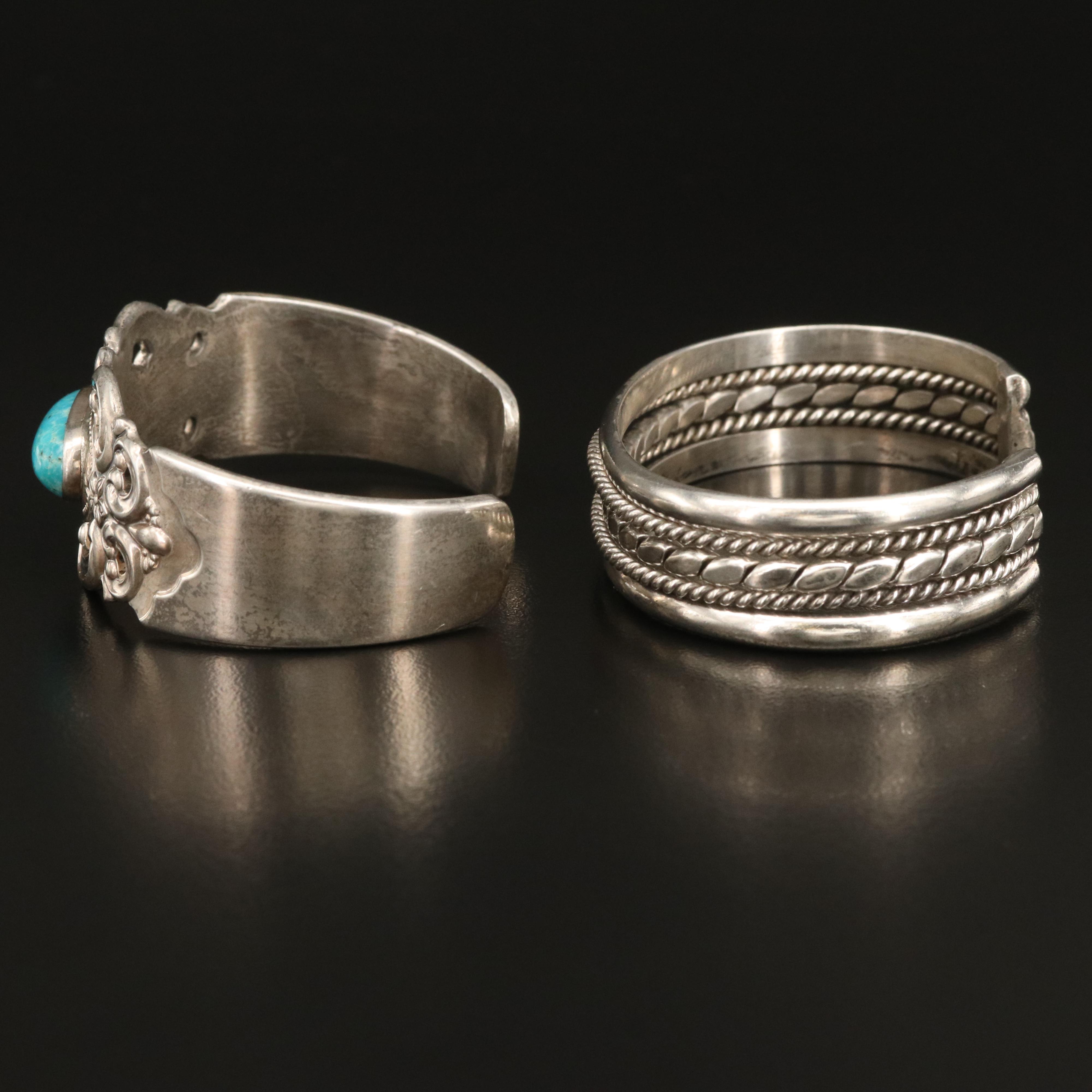 Towle Grand Duchess Turquoise Cuff with Signed Southwestern Cuff