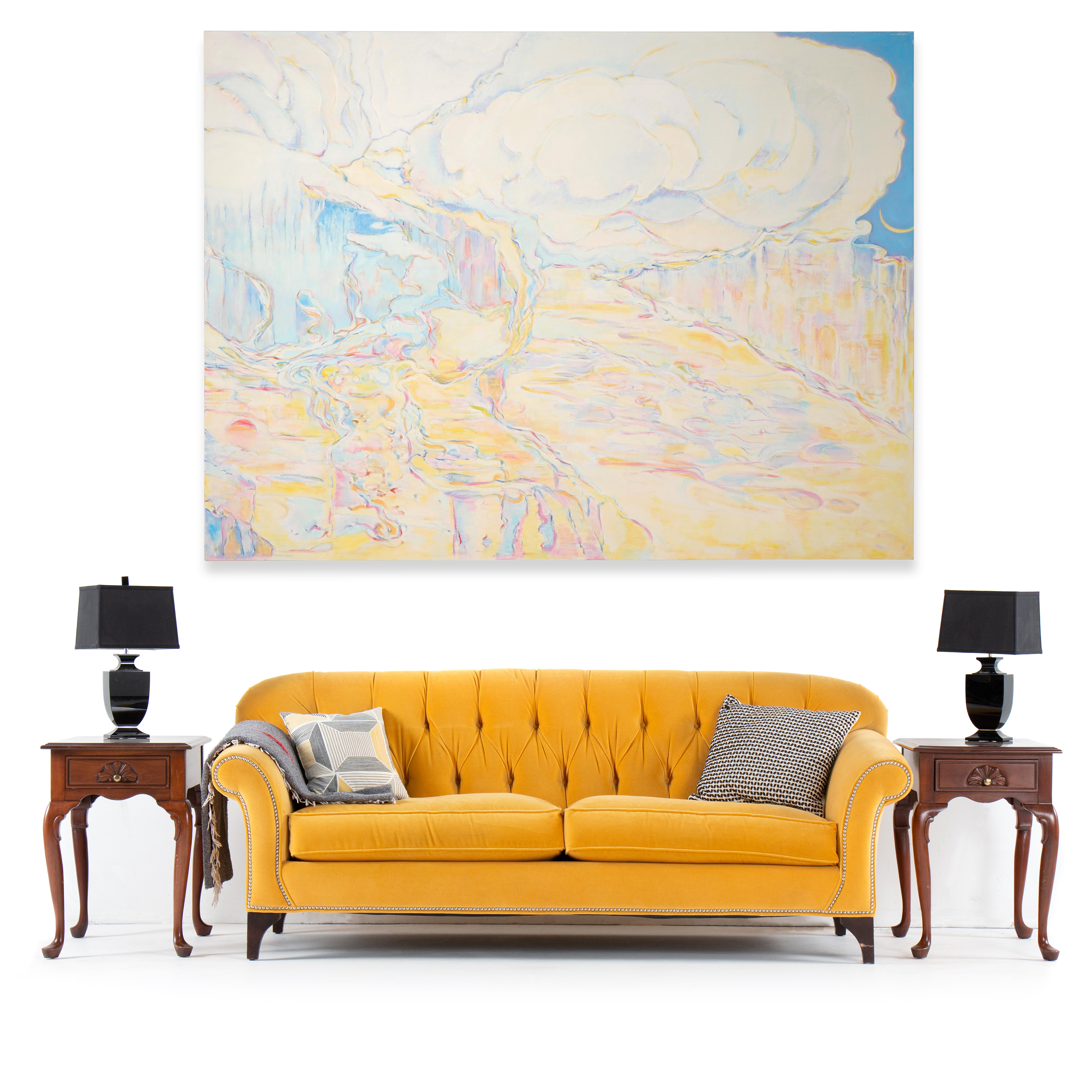 Ronald D. Newman Large-Scale Landscape Oil Painting "Angelic View"