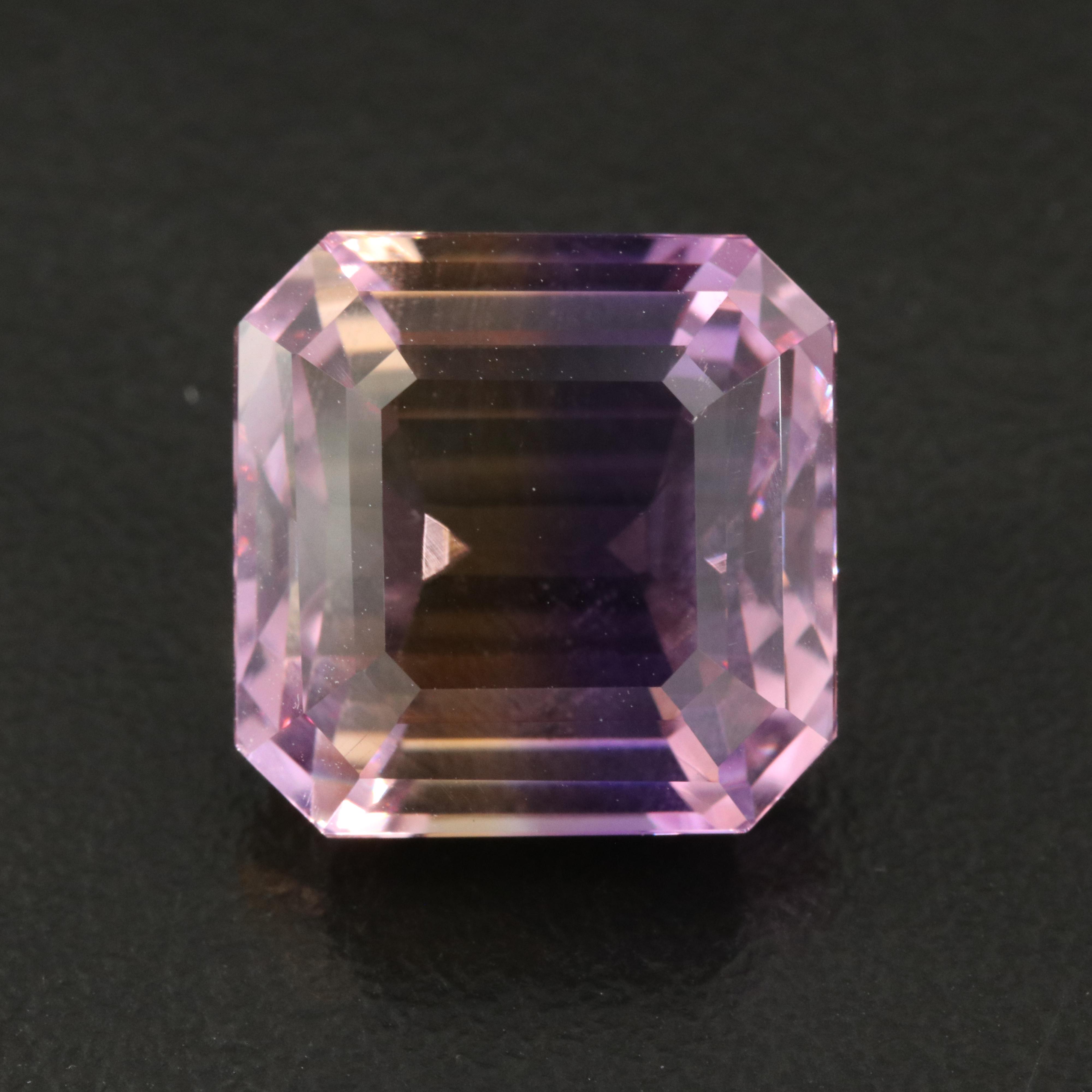 Loose 12.00 CT Cut Cornered Square Faceted Ametrine