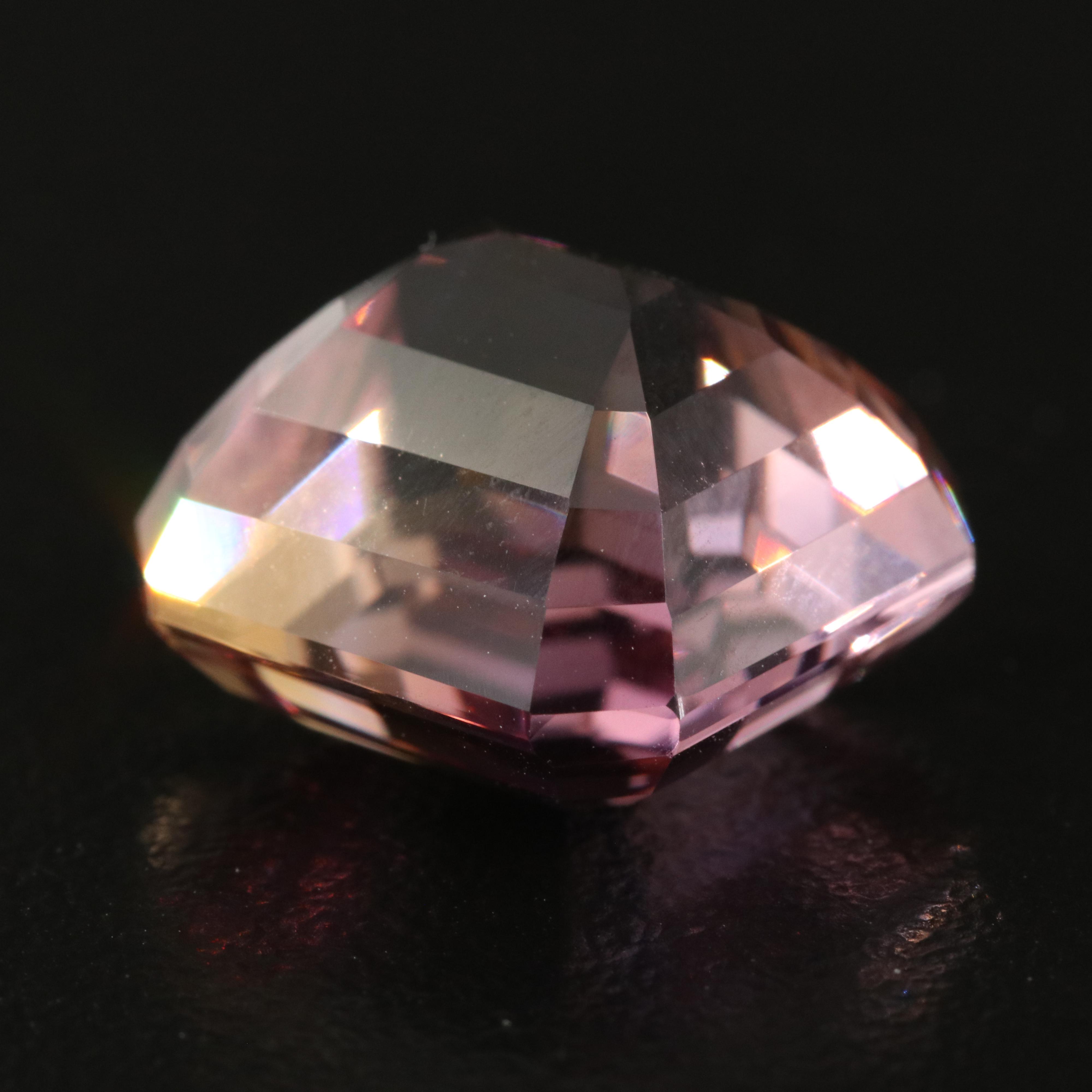 Loose 12.00 CT Cut Cornered Square Faceted Ametrine
