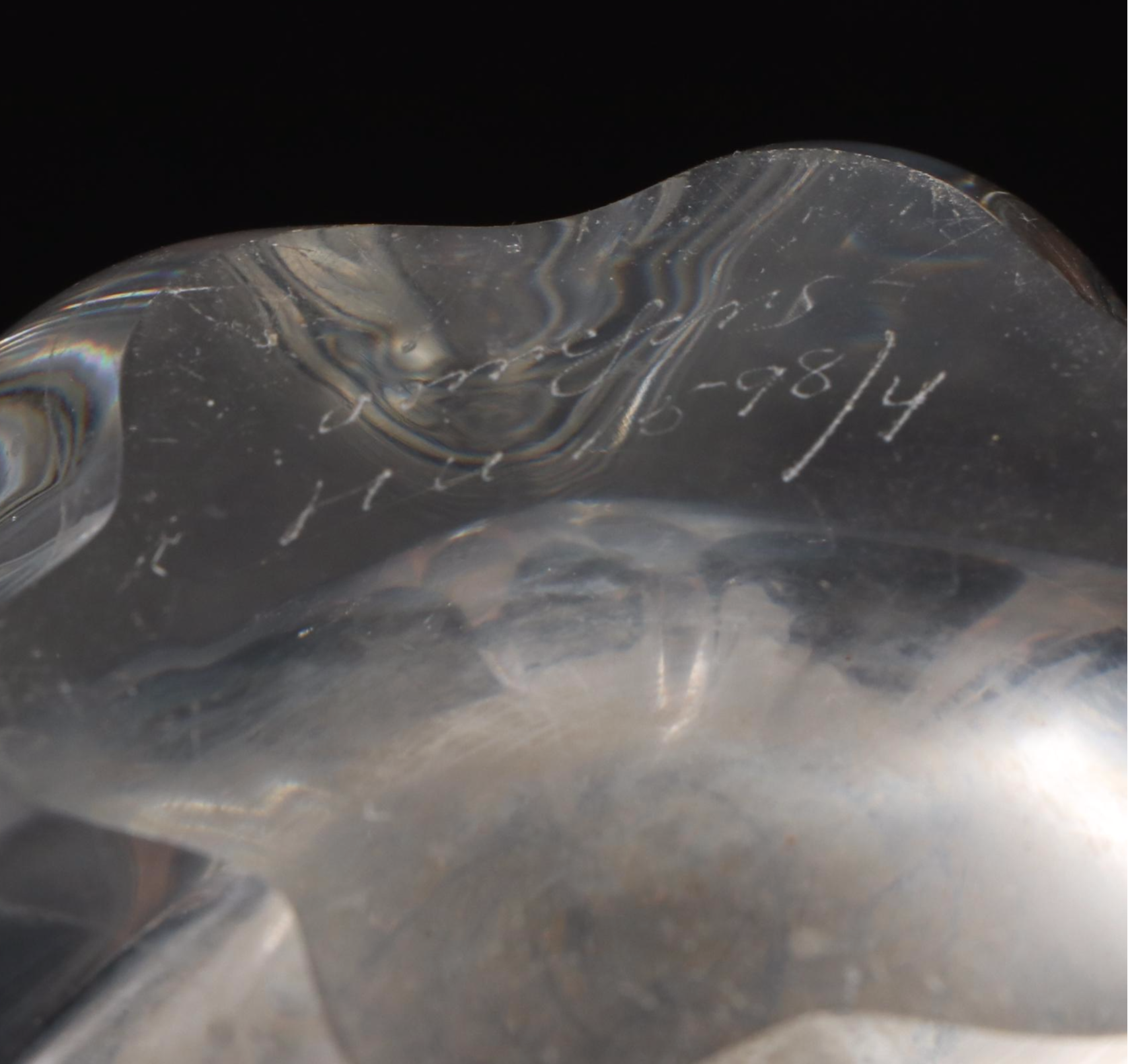 Edward Hald for Orrefors Pinched Base and "Belle" Crystal Flowers Vases