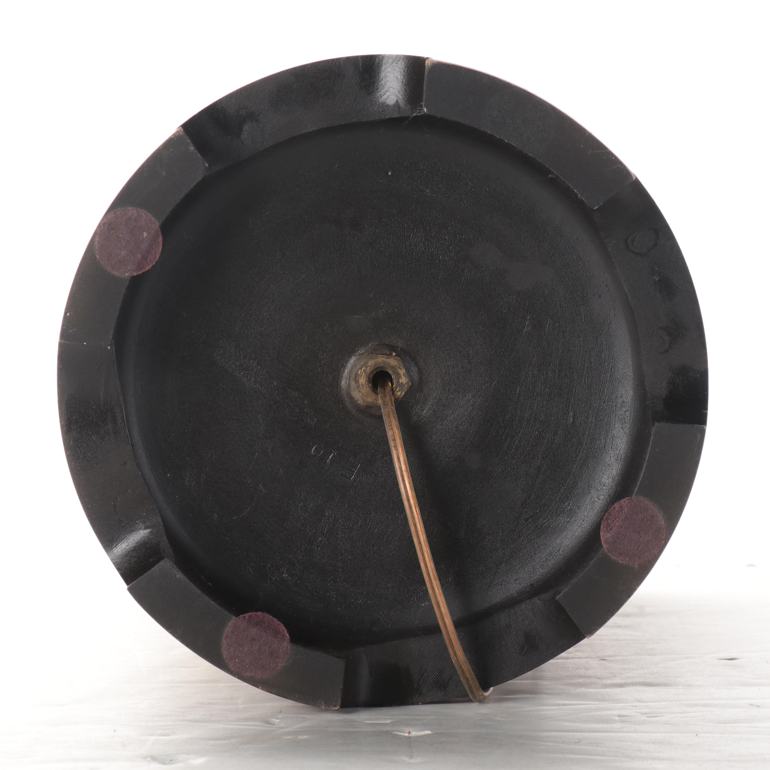 Brass Repousse Hunt Motif Tea Canister Style Table Lamp, Mid to Late 20th C