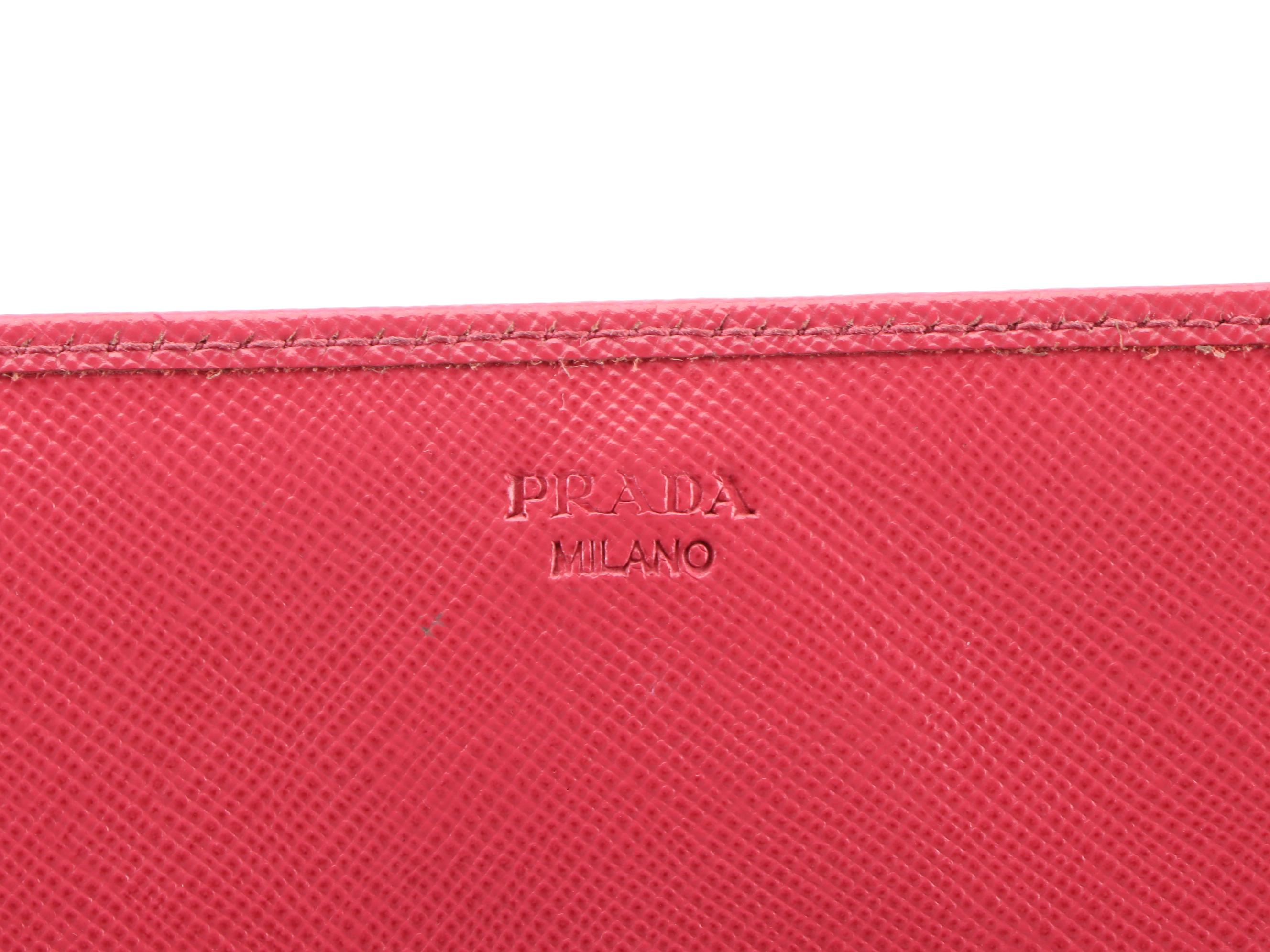 Prada Chain Strap Wallet in Saffiano Leather