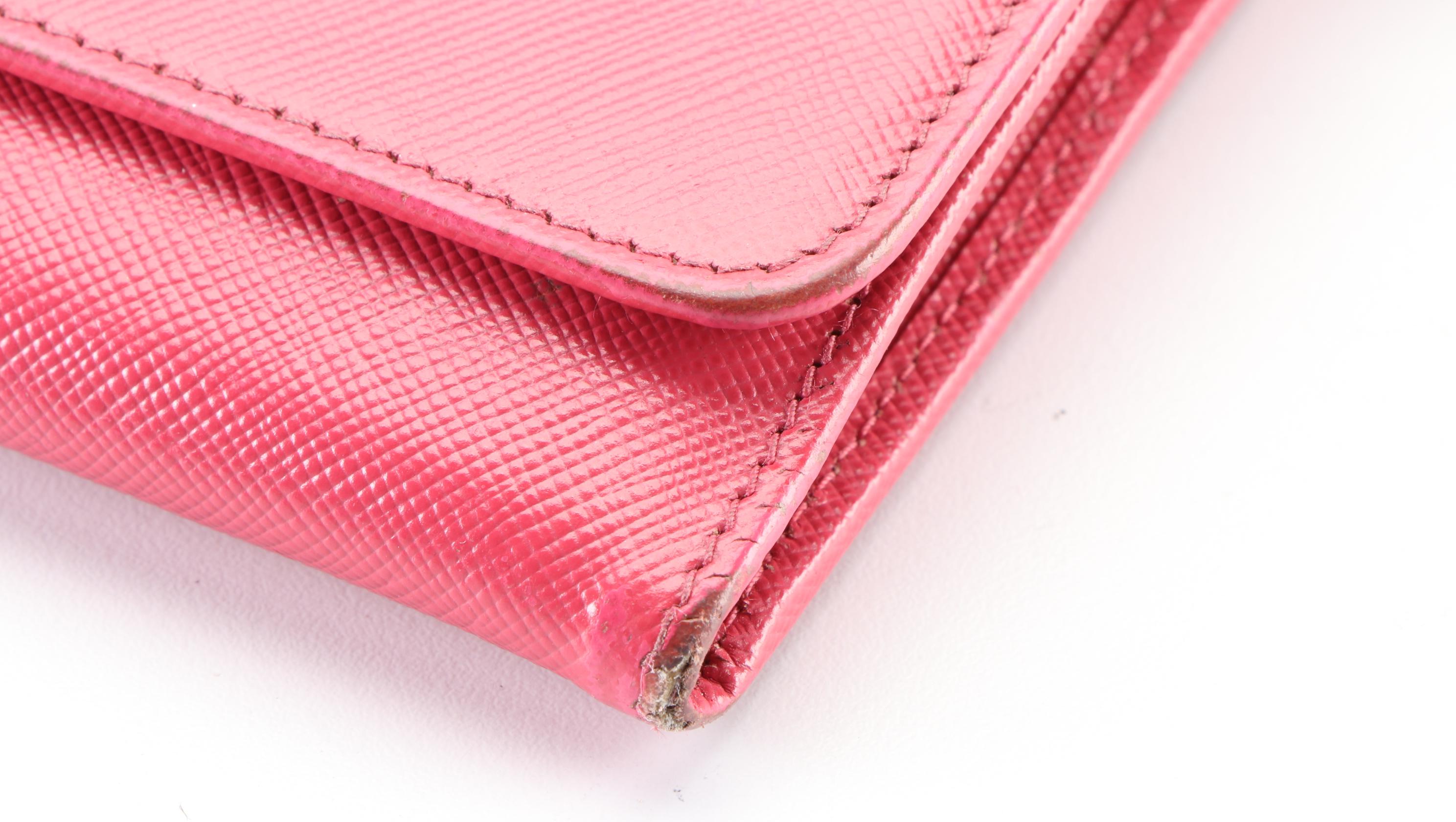 Prada Chain Strap Wallet in Saffiano Leather