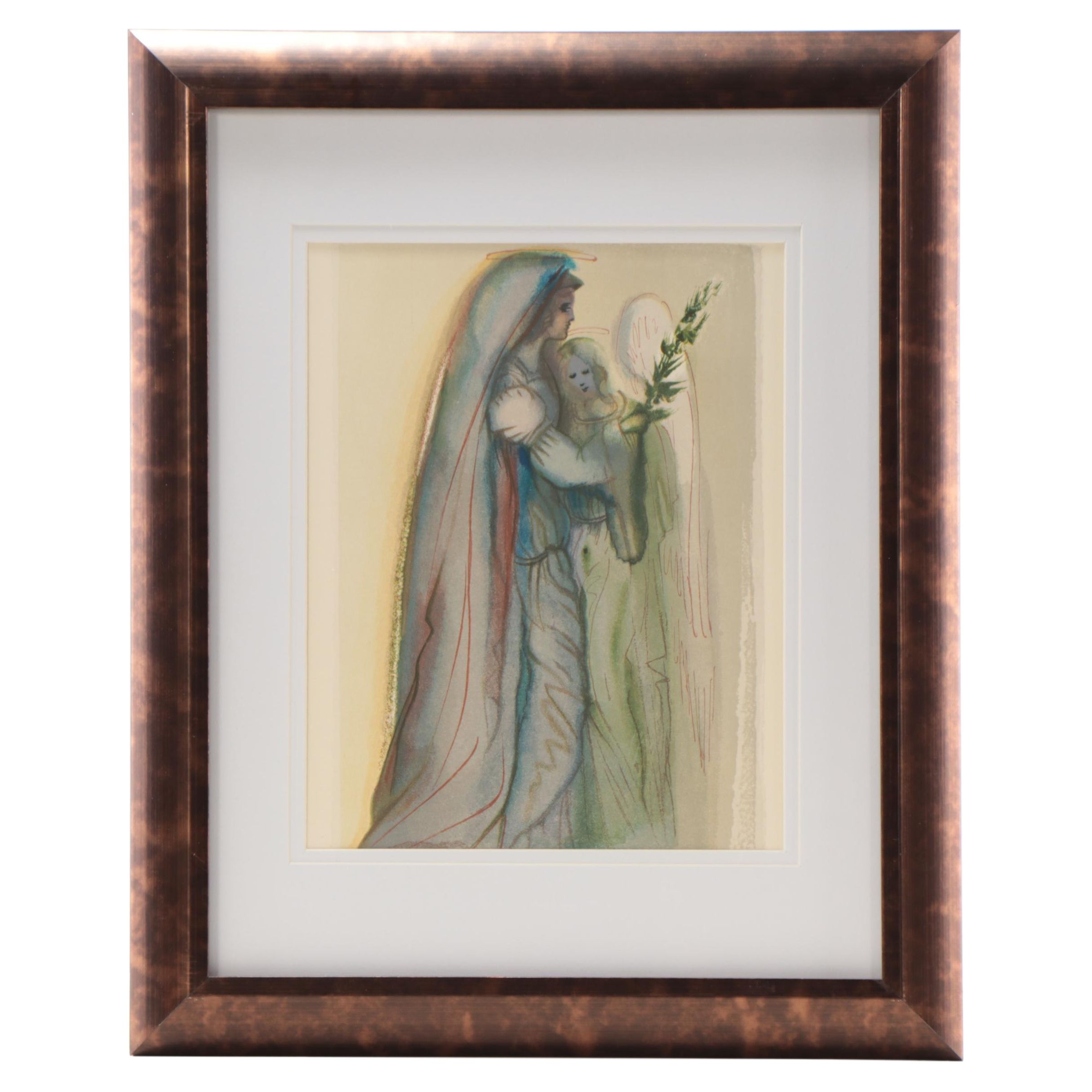 Salvador Dalí Wood Engraving "Preparation for the Last Prayer," Circa 1960