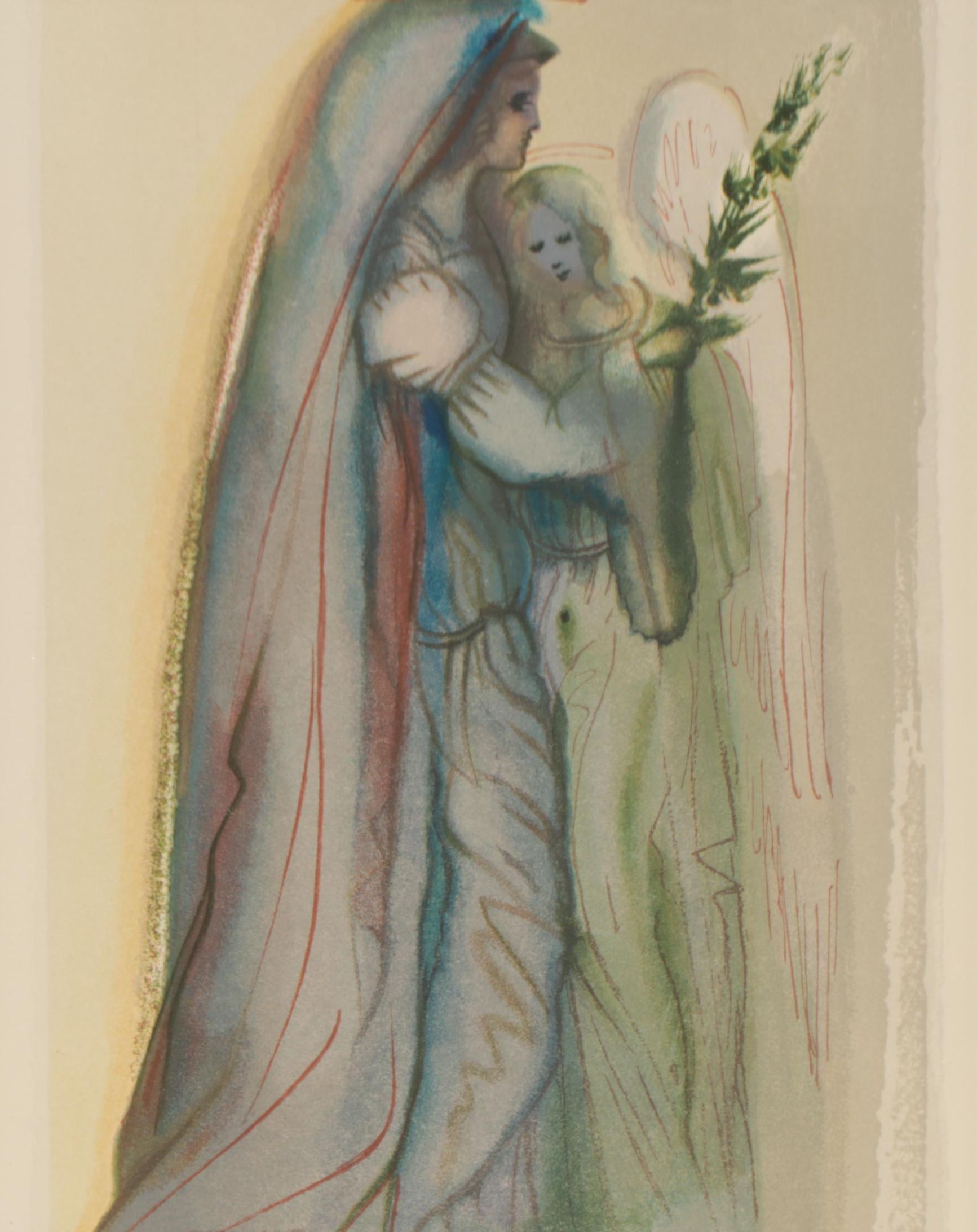 Salvador Dalí Wood Engraving "Preparation for the Last Prayer," Circa 1960