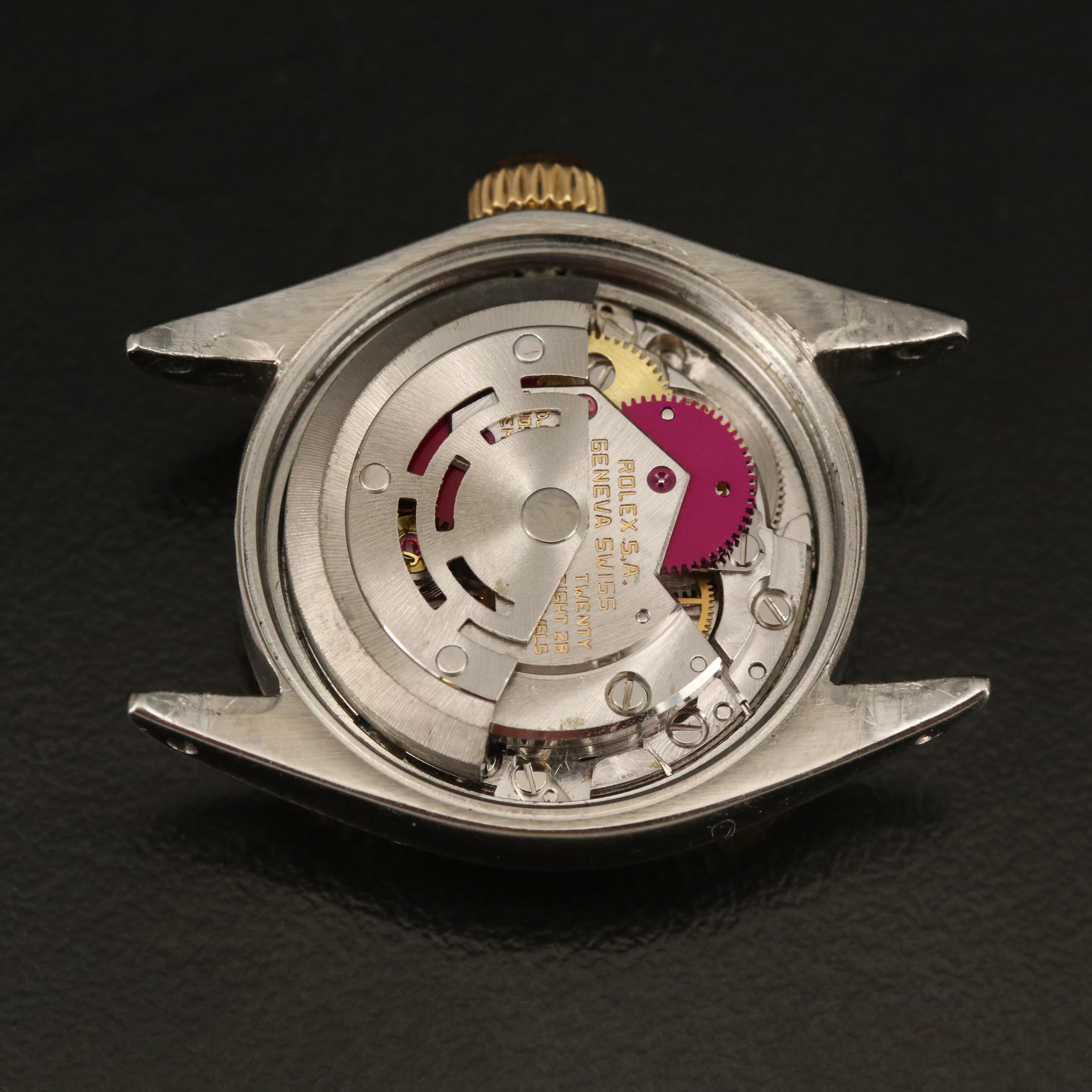 1972 Rolex Oyster Perpetual Emerald and Diamond, Mother-of-Pearl Dial Watch