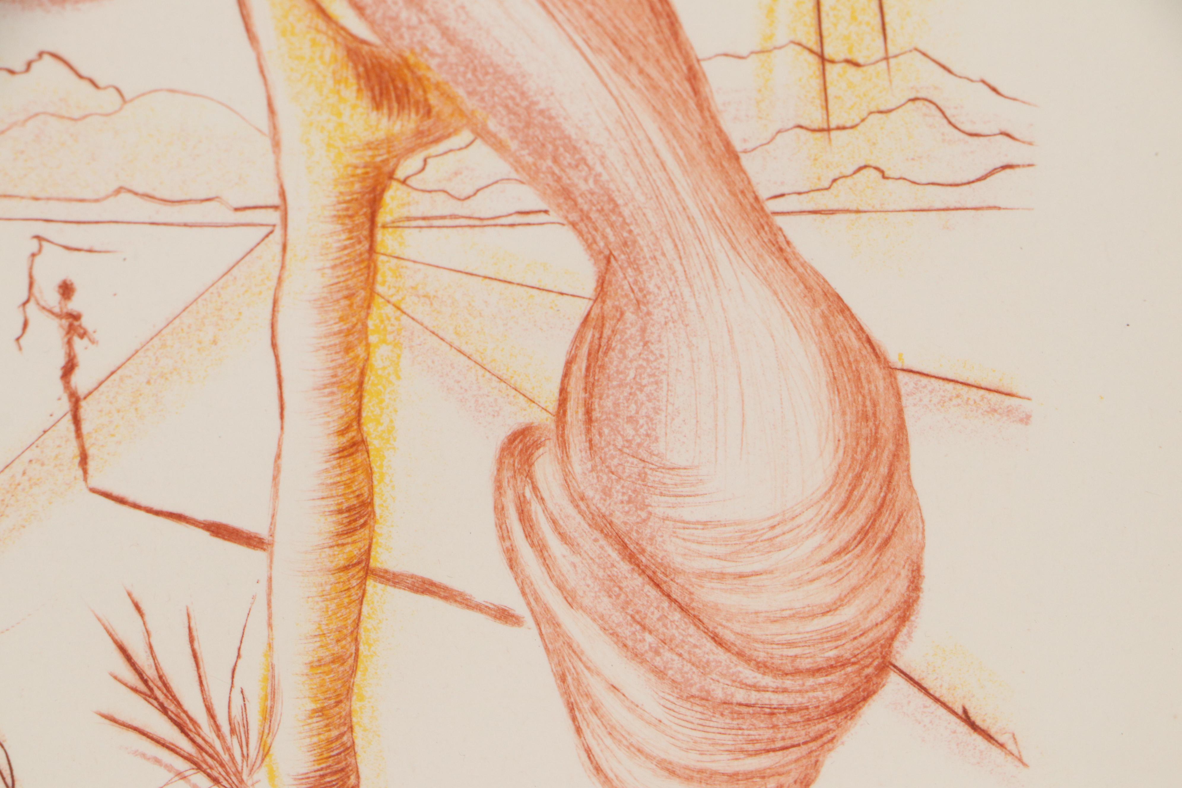 Salvador Dalí Restrike Etching "Soft Telephone"