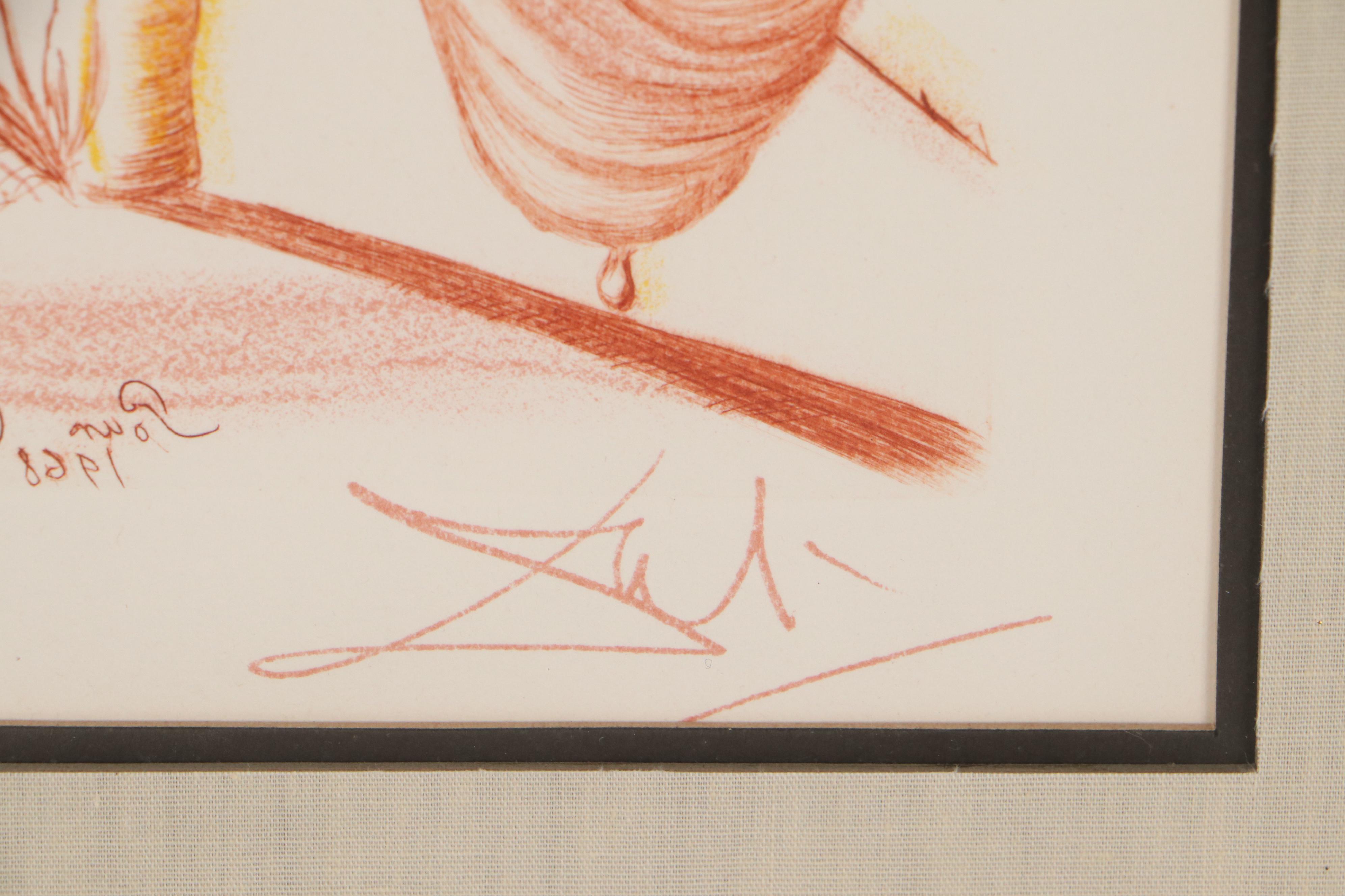 Salvador Dalí Restrike Etching "Soft Telephone"