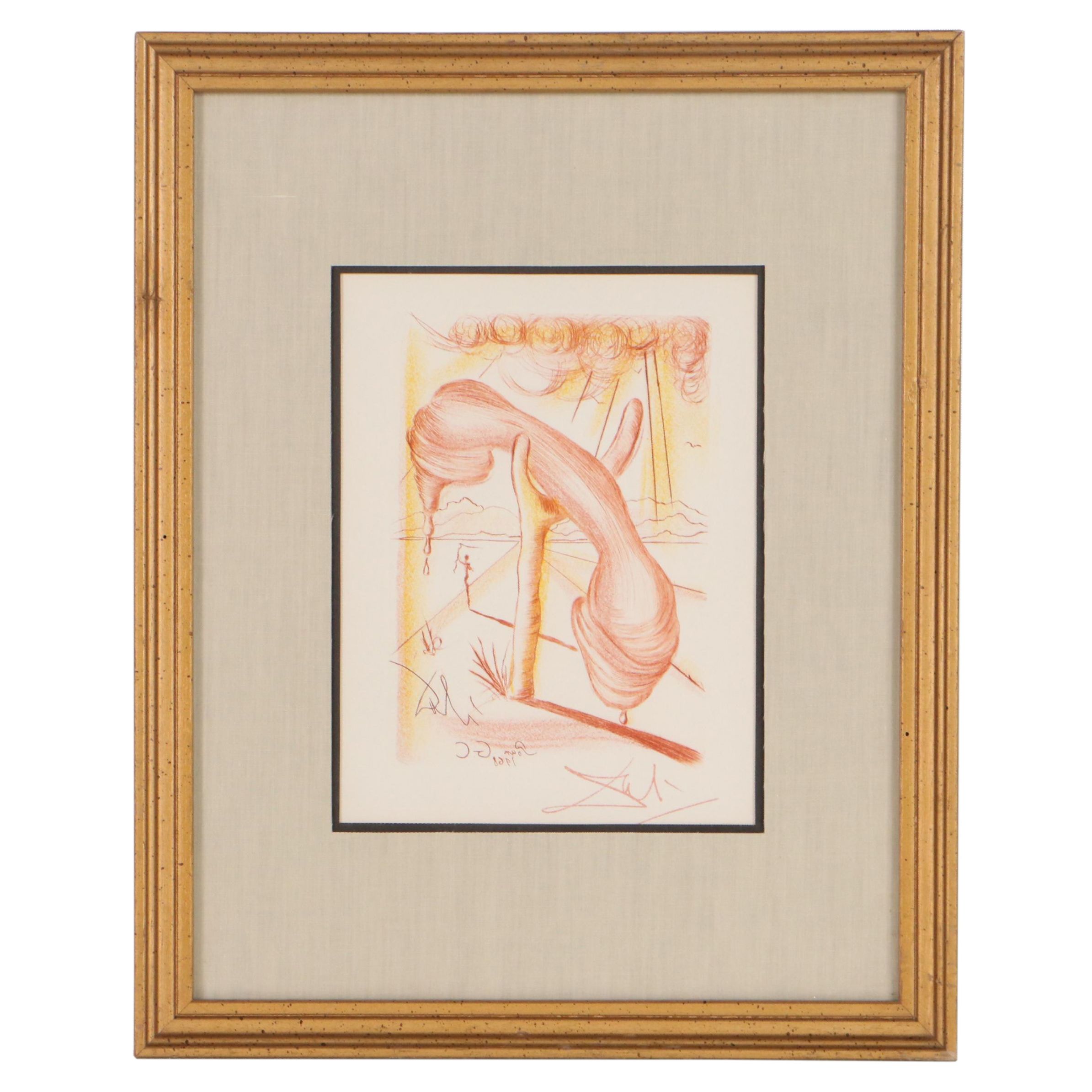 Salvador Dalí Restrike Etching "Soft Telephone"