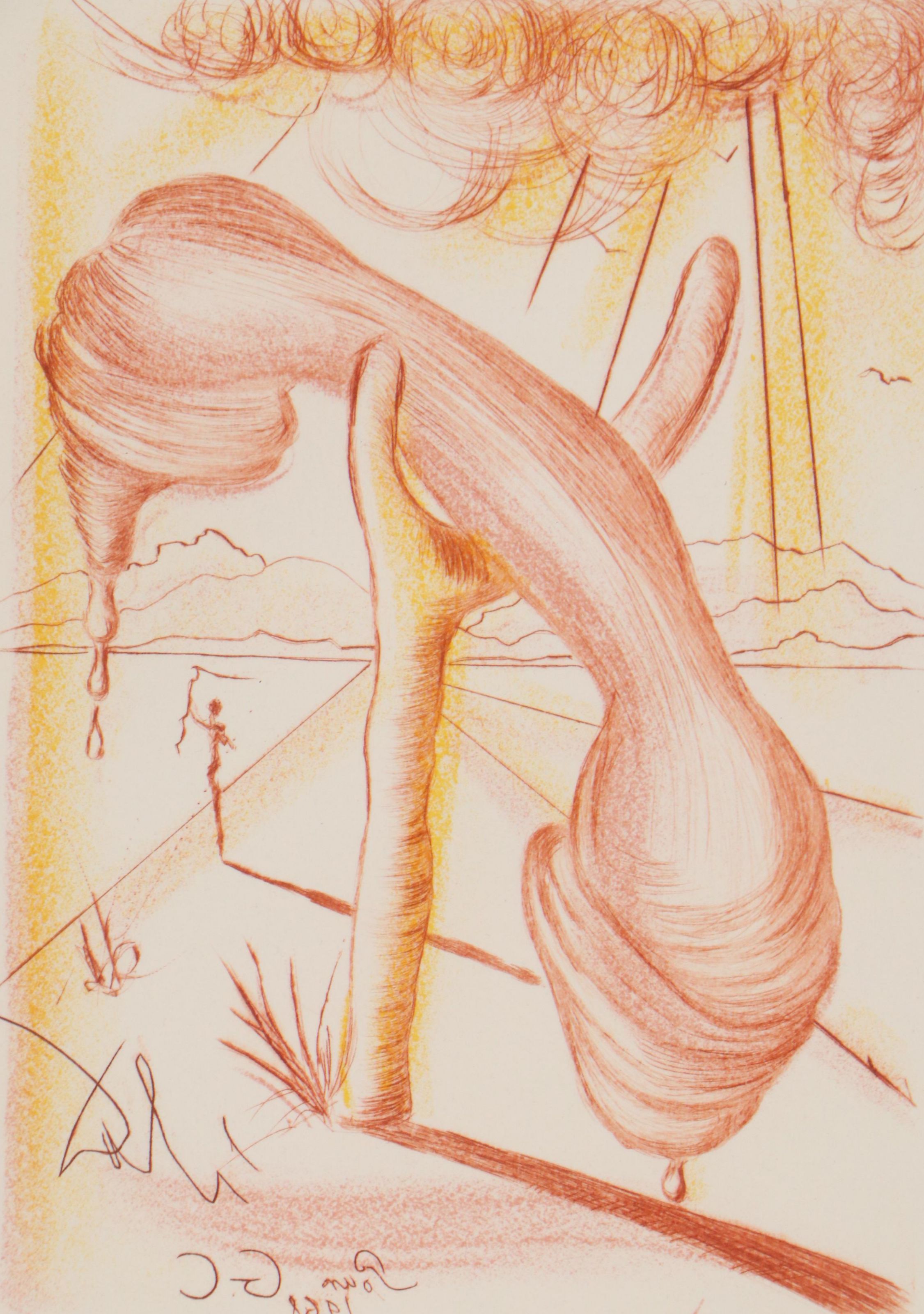 Salvador Dalí Restrike Etching "Soft Telephone"