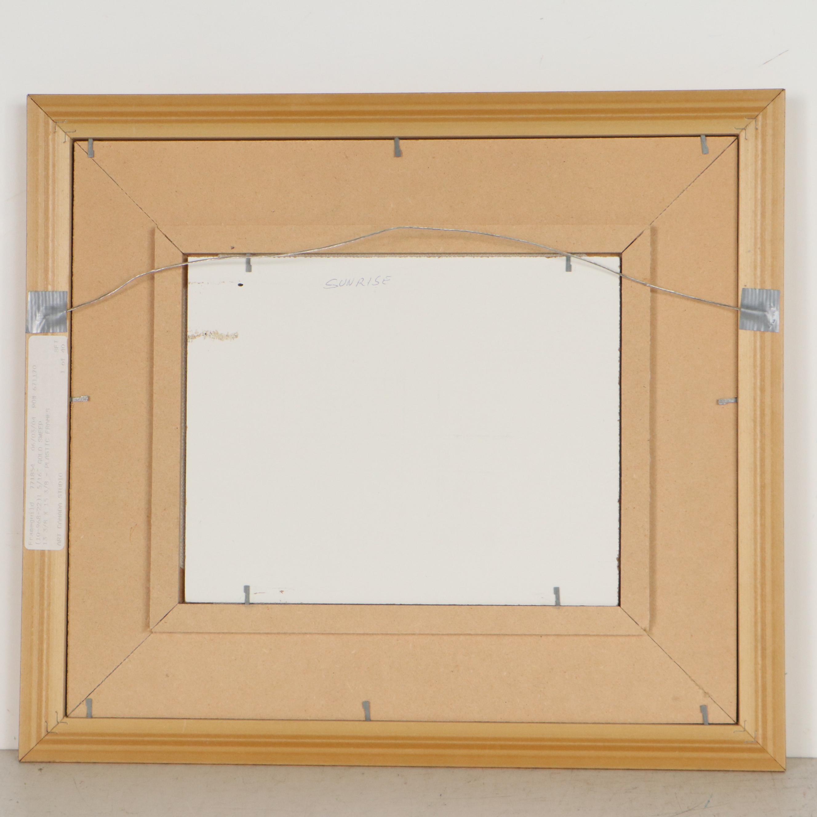 Nandor Horthy Landscape Oil Painting "Sunrise," Late 20th Century