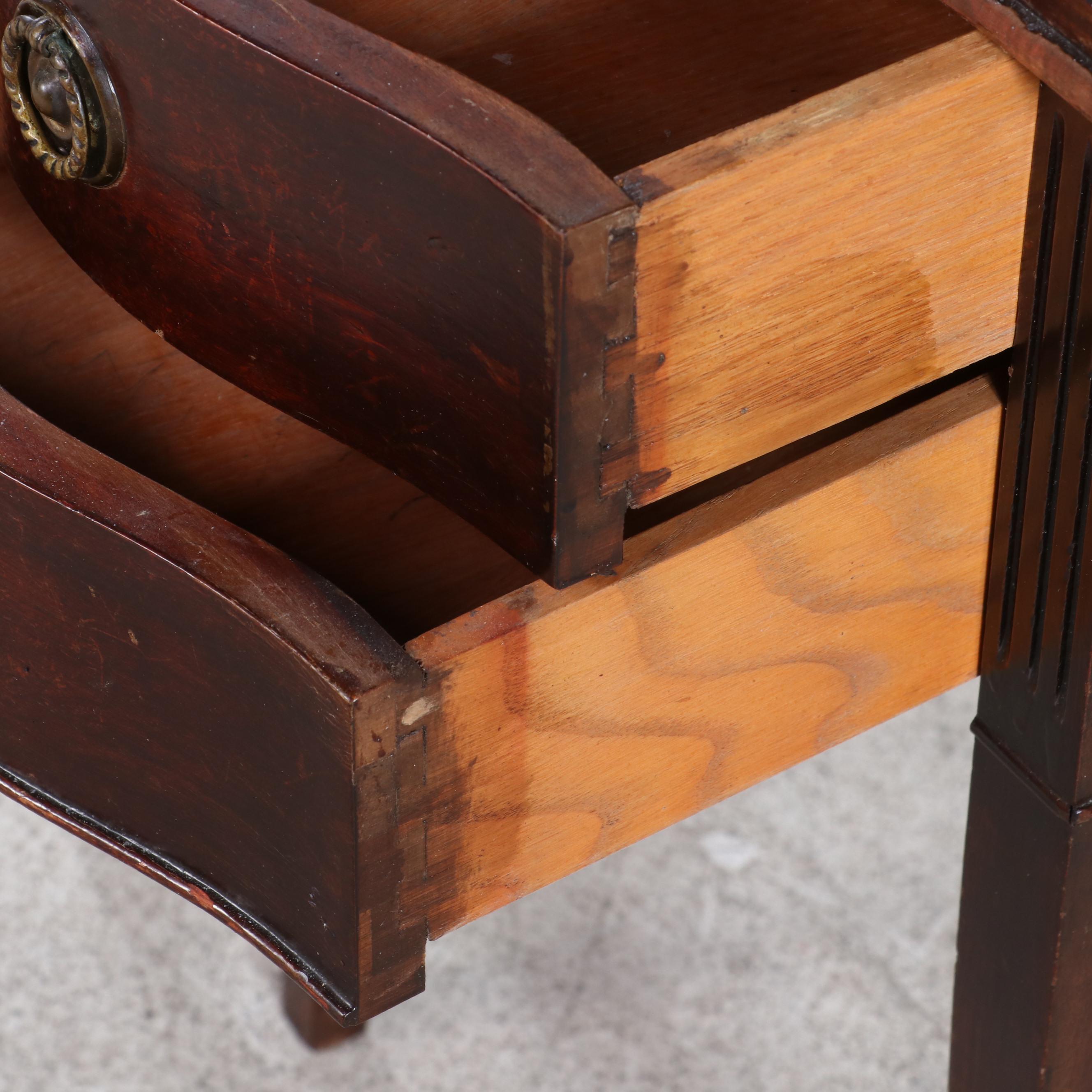 Pair of Hepplewhite Style Mahogany End Tables