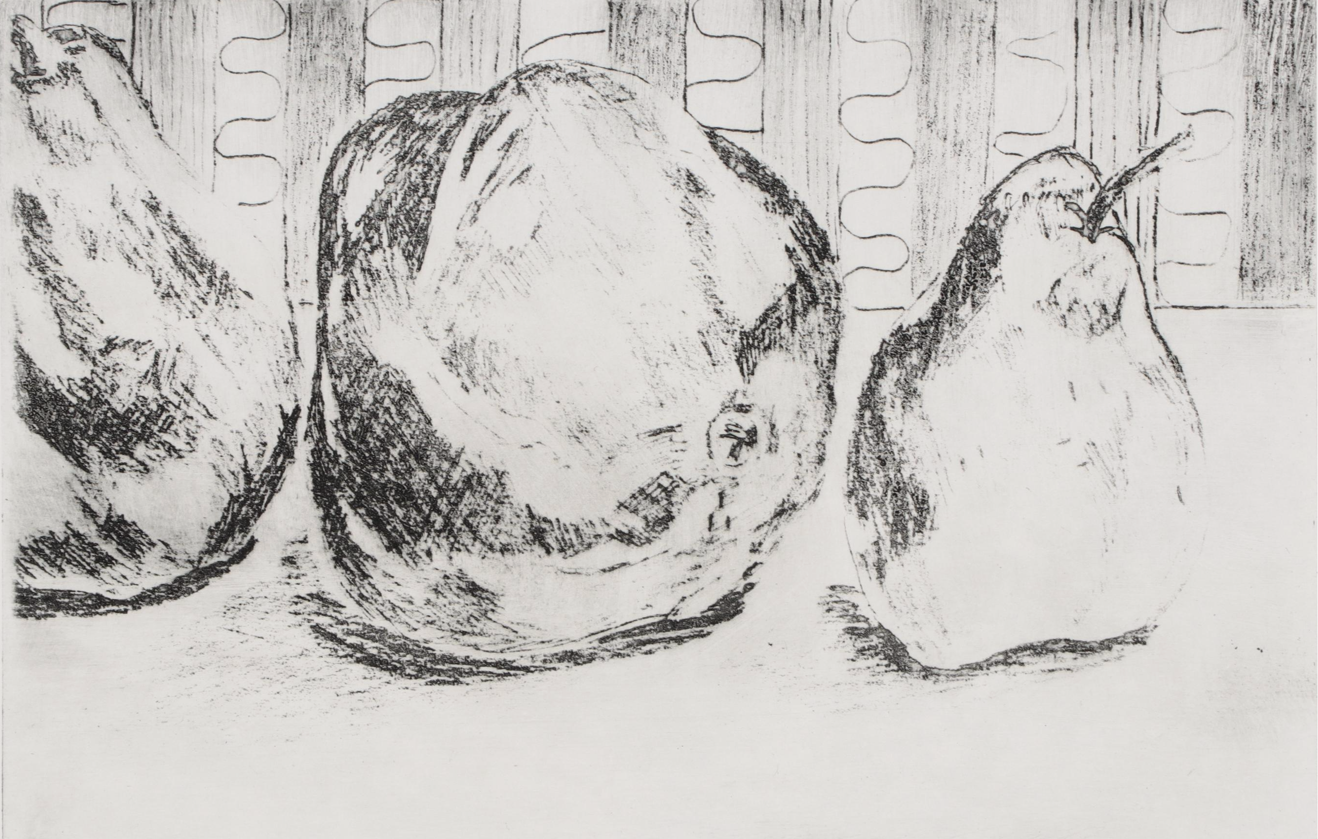 Jane Morgan and Ruth Bennett Etchings Including "Beneath the Fountain"