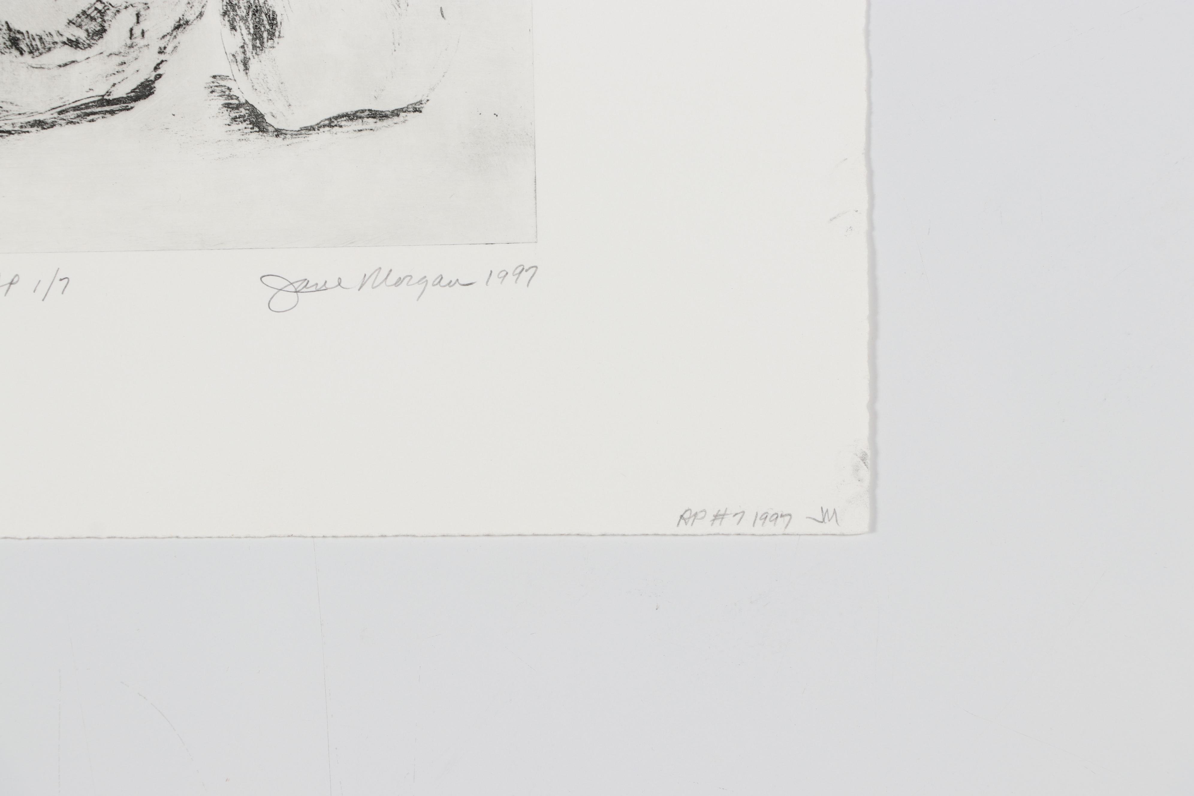 Jane Morgan and Ruth Bennett Etchings Including "Beneath the Fountain"