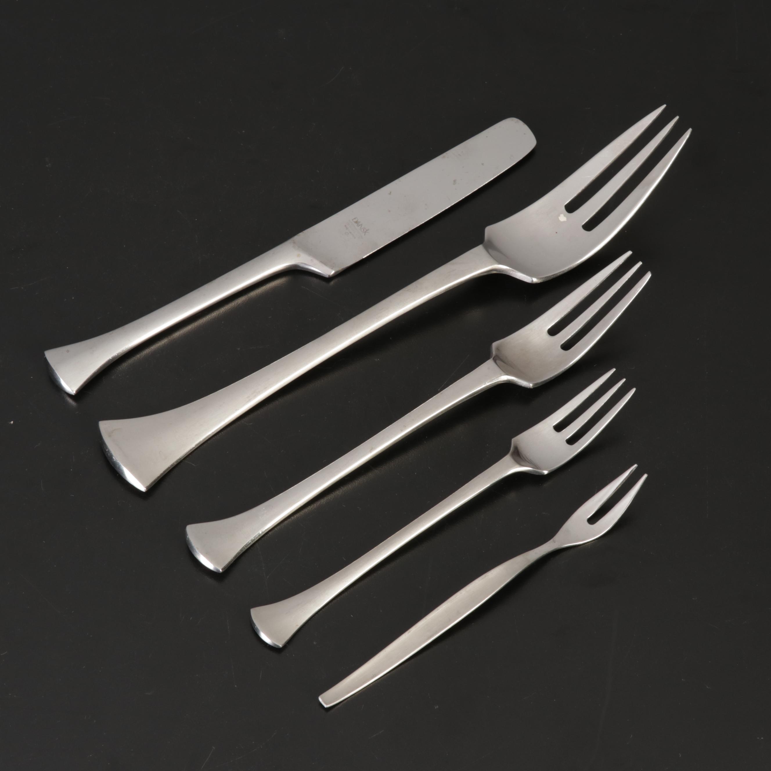 Dansk Danish Modern Style "Thistle" Stainless Steel Flatware, 1969-1996