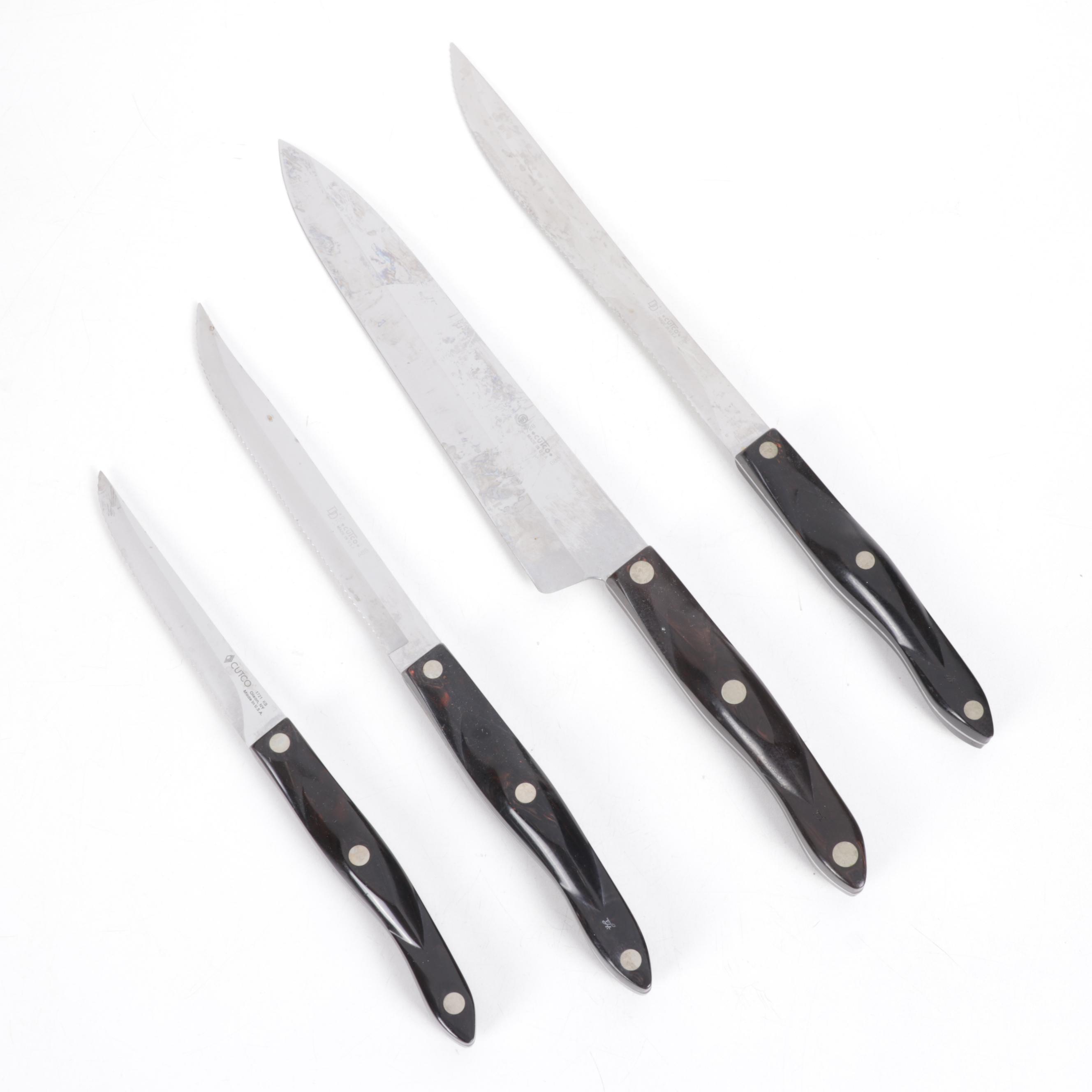 Cutco Kitchen Knives Set and Oak Storage Block