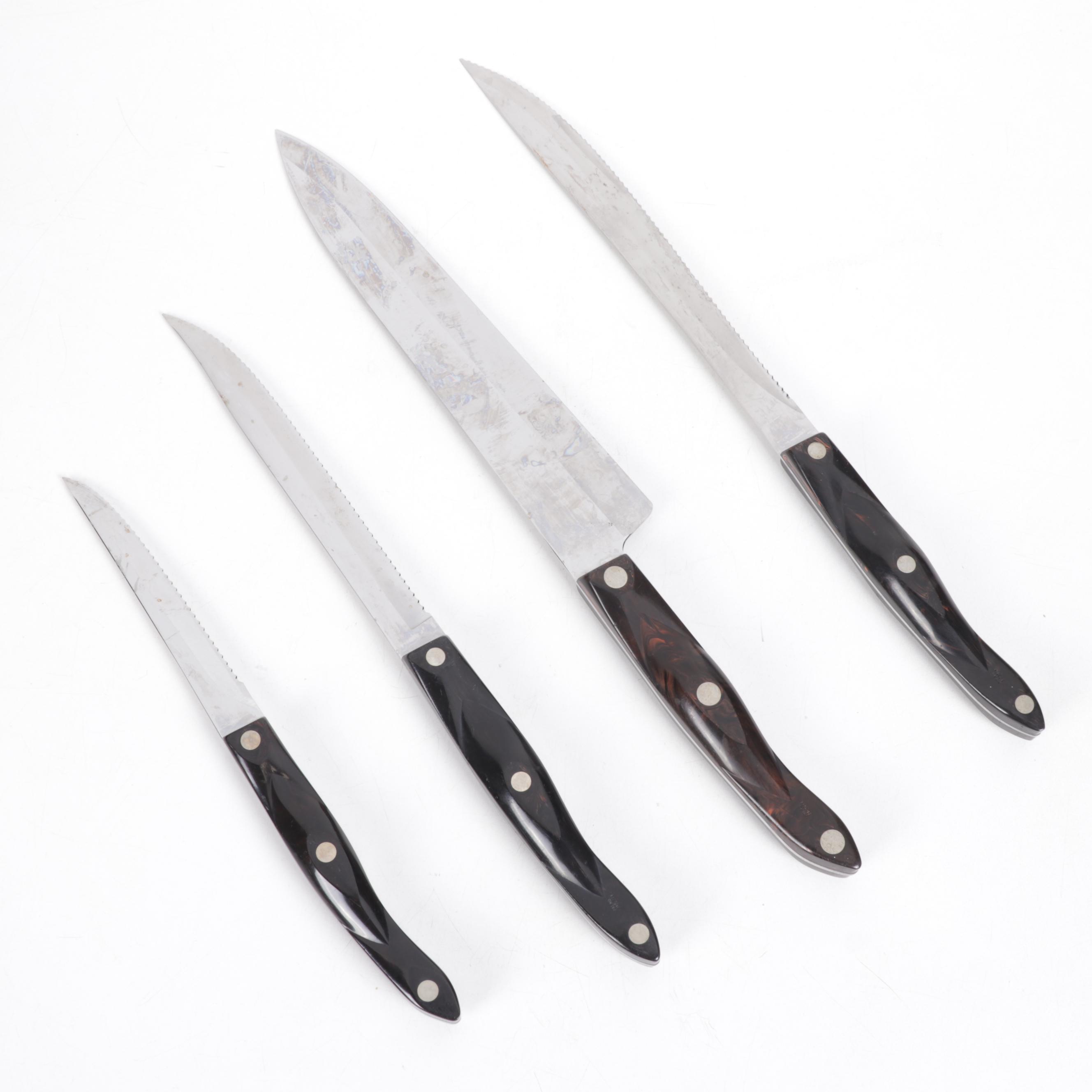 Cutco Kitchen Knives Set and Oak Storage Block