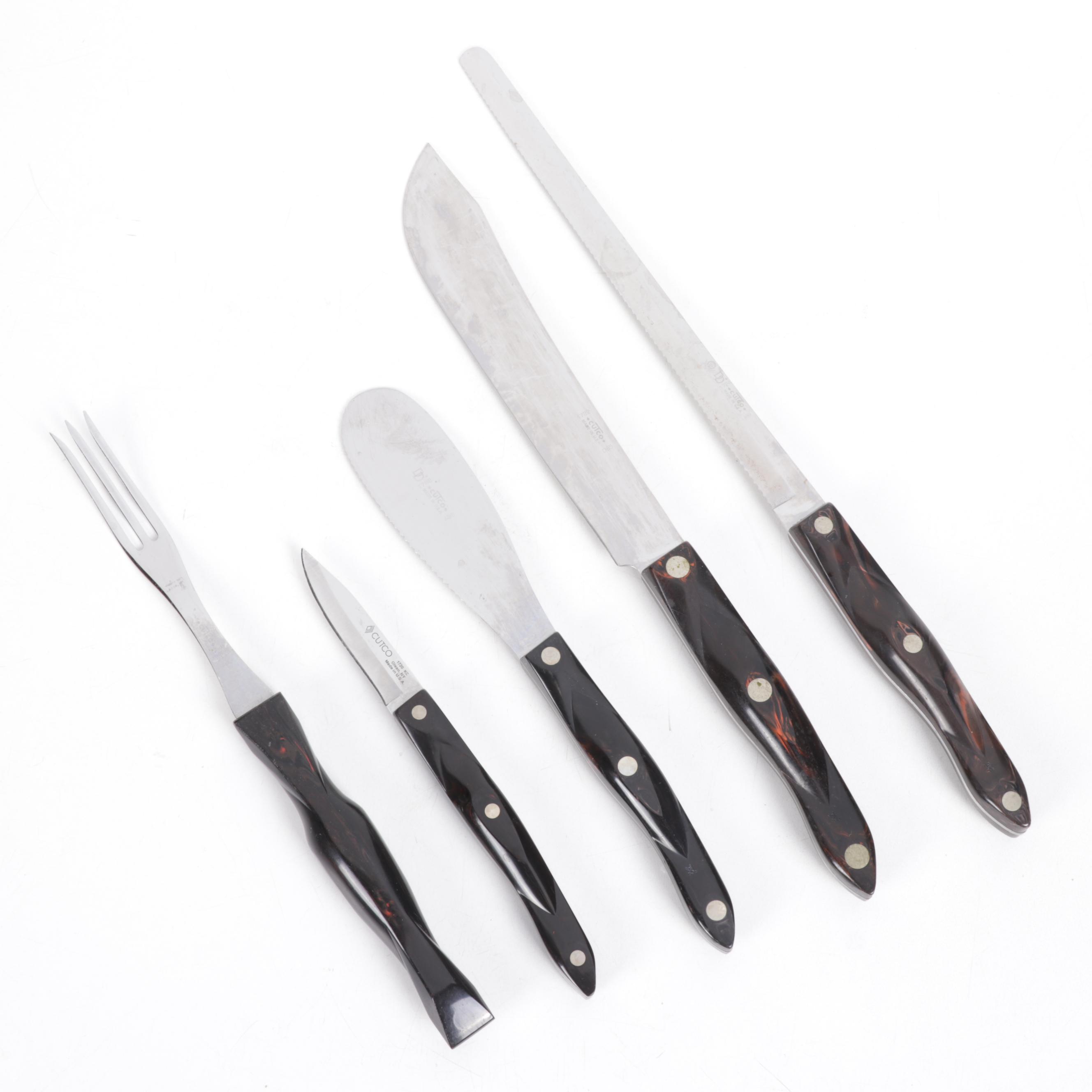 Cutco Kitchen Knives Set and Oak Storage Block