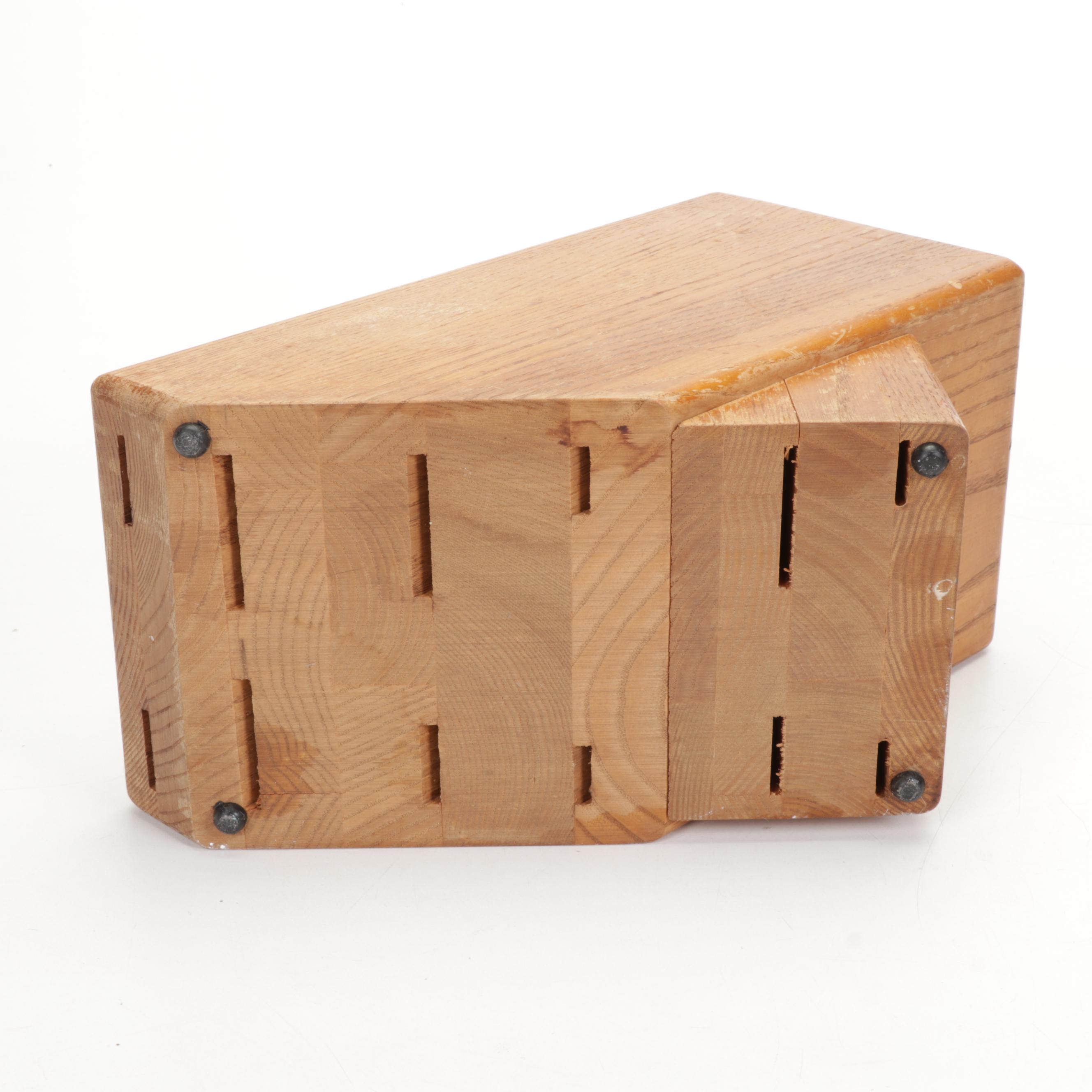 Cutco Kitchen Knives Set and Oak Storage Block