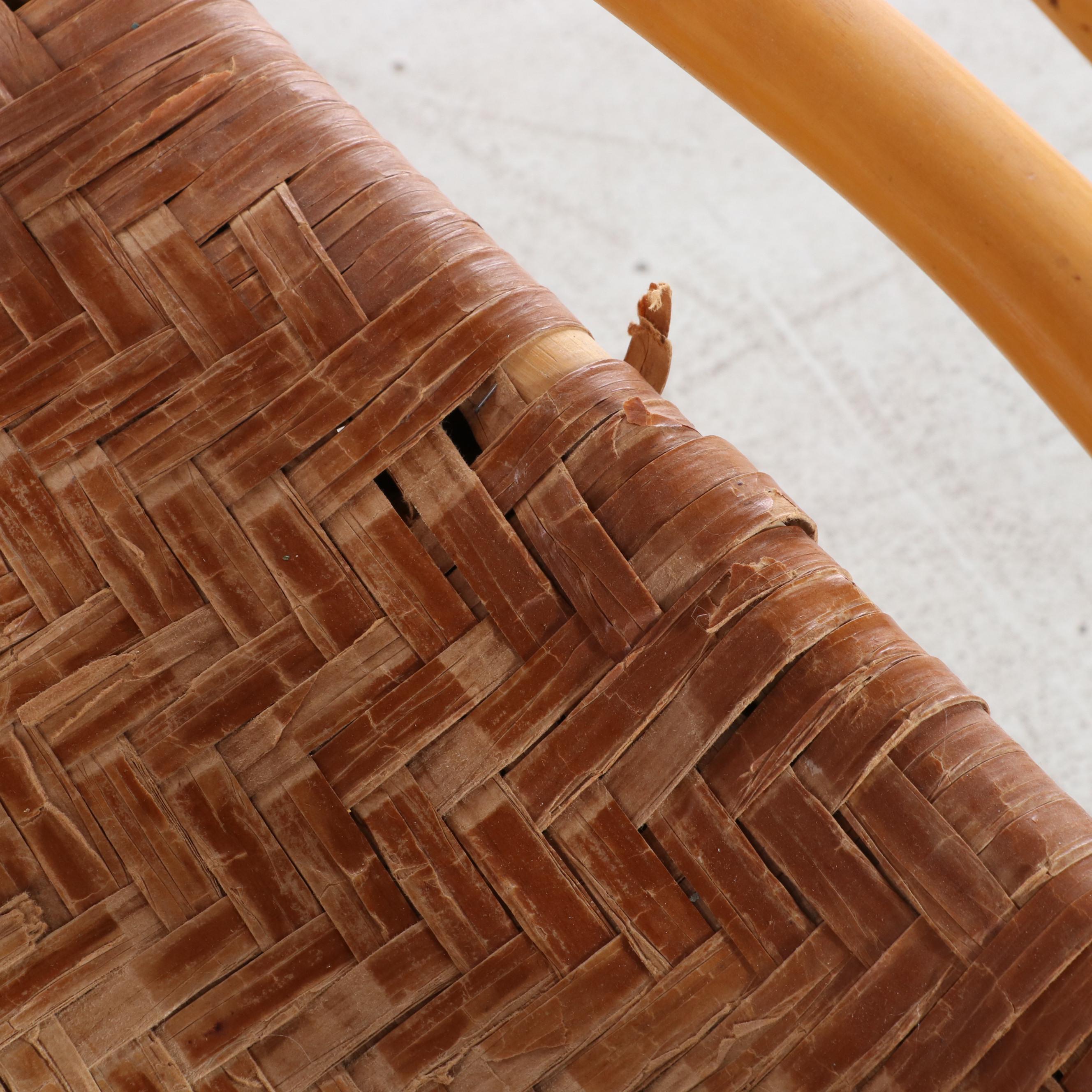 Pair of Old Hickory Furniture Co. Rustic Twig and Splint-Woven Armchairs