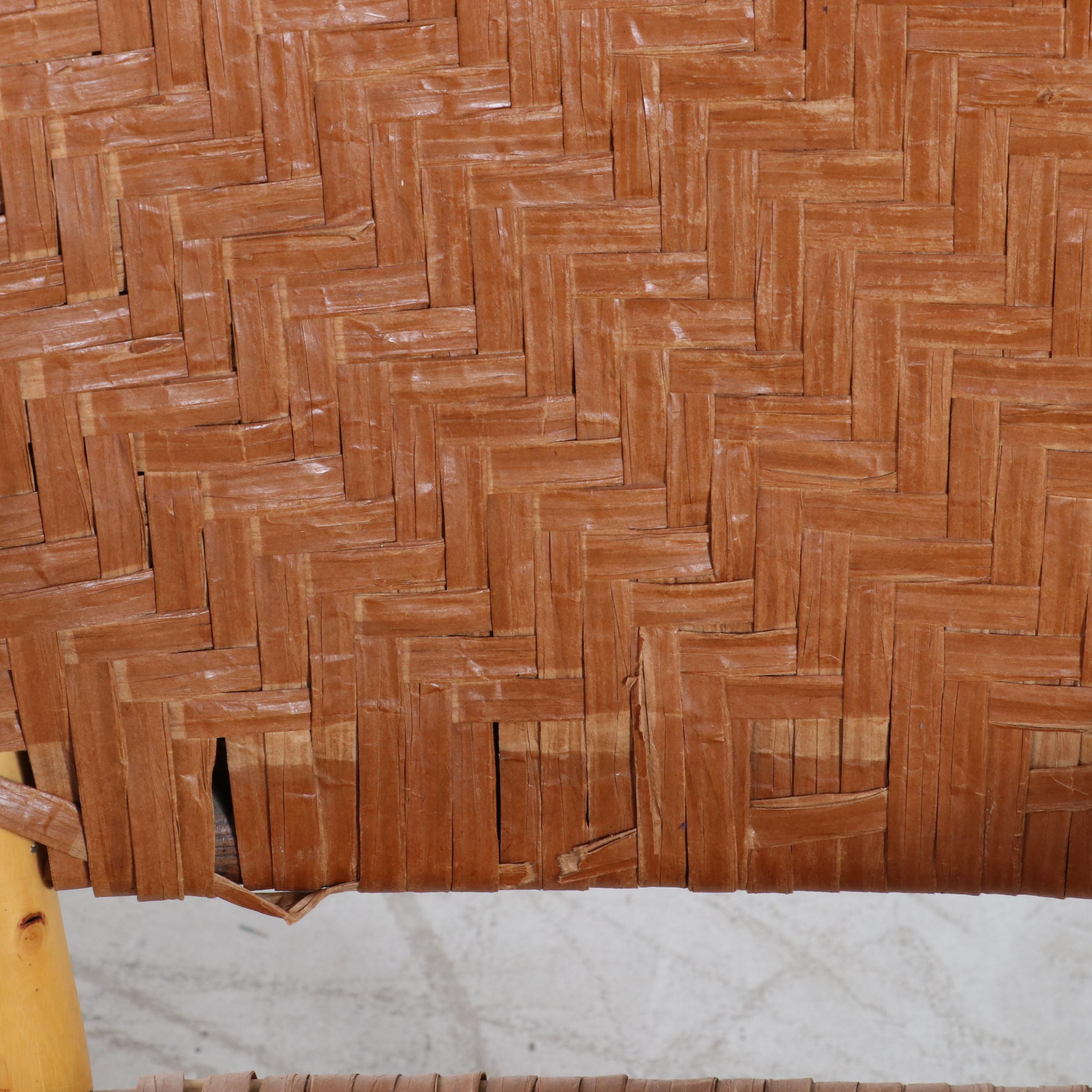 Pair of Old Hickory Furniture Co. Rustic Twig and Splint-Woven Armchairs